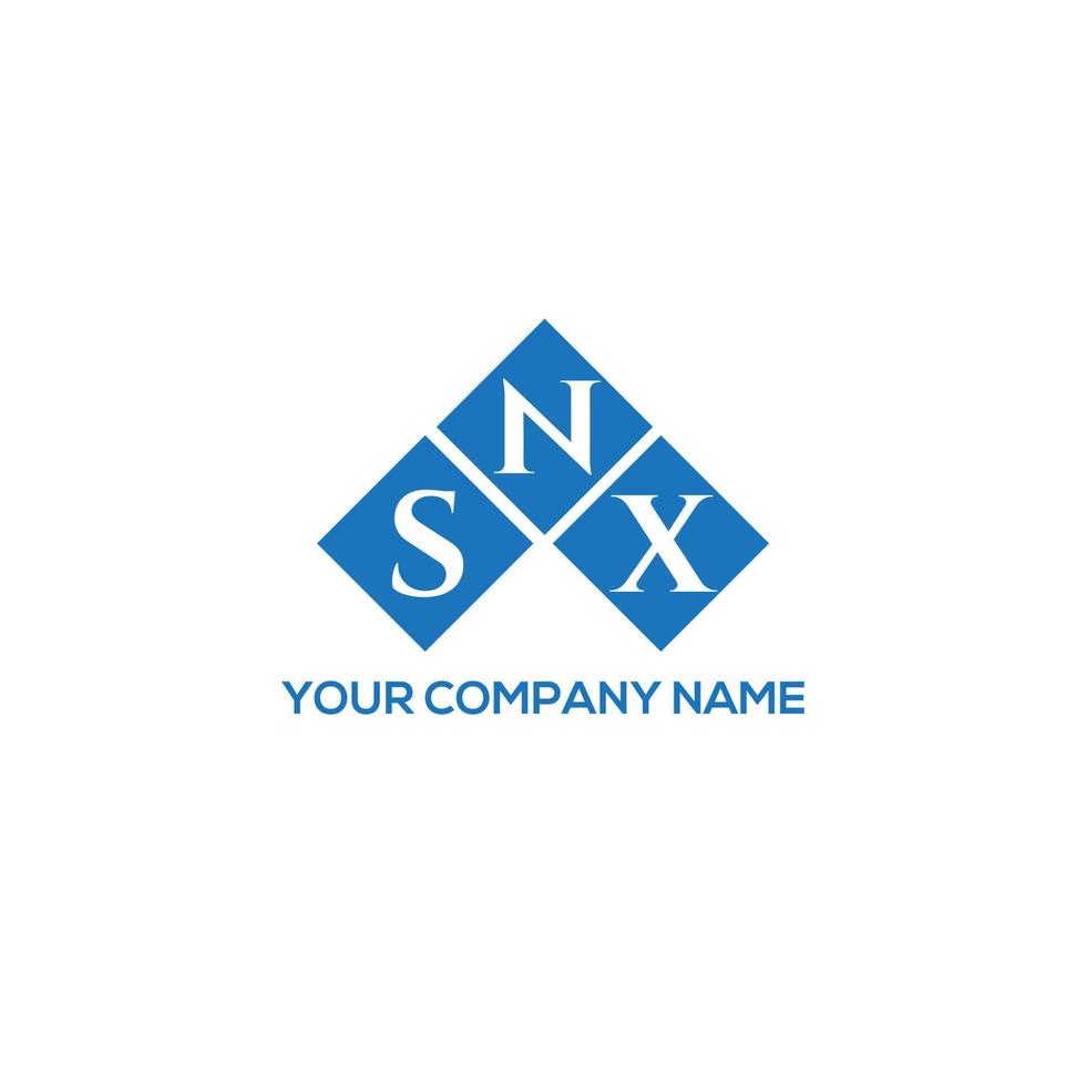 création de logo de lettre snx sur fond blanc. concept de logo de lettre initiales créatives snx. conception de lettre snx. vecteur