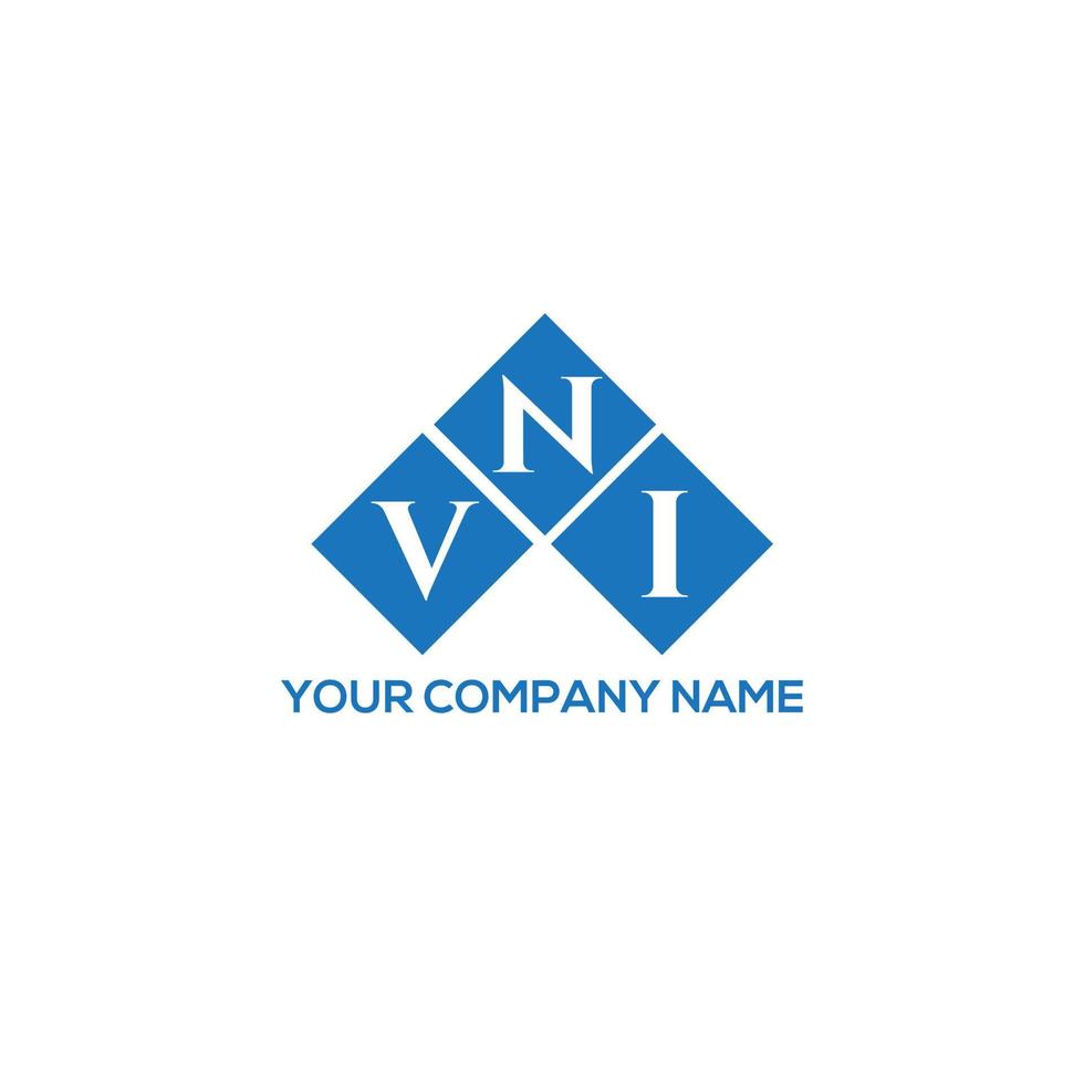 création de logo de lettre vni sur fond blanc. concept de logo de lettre initiales créatives vni. conception de lettre vni. vecteur