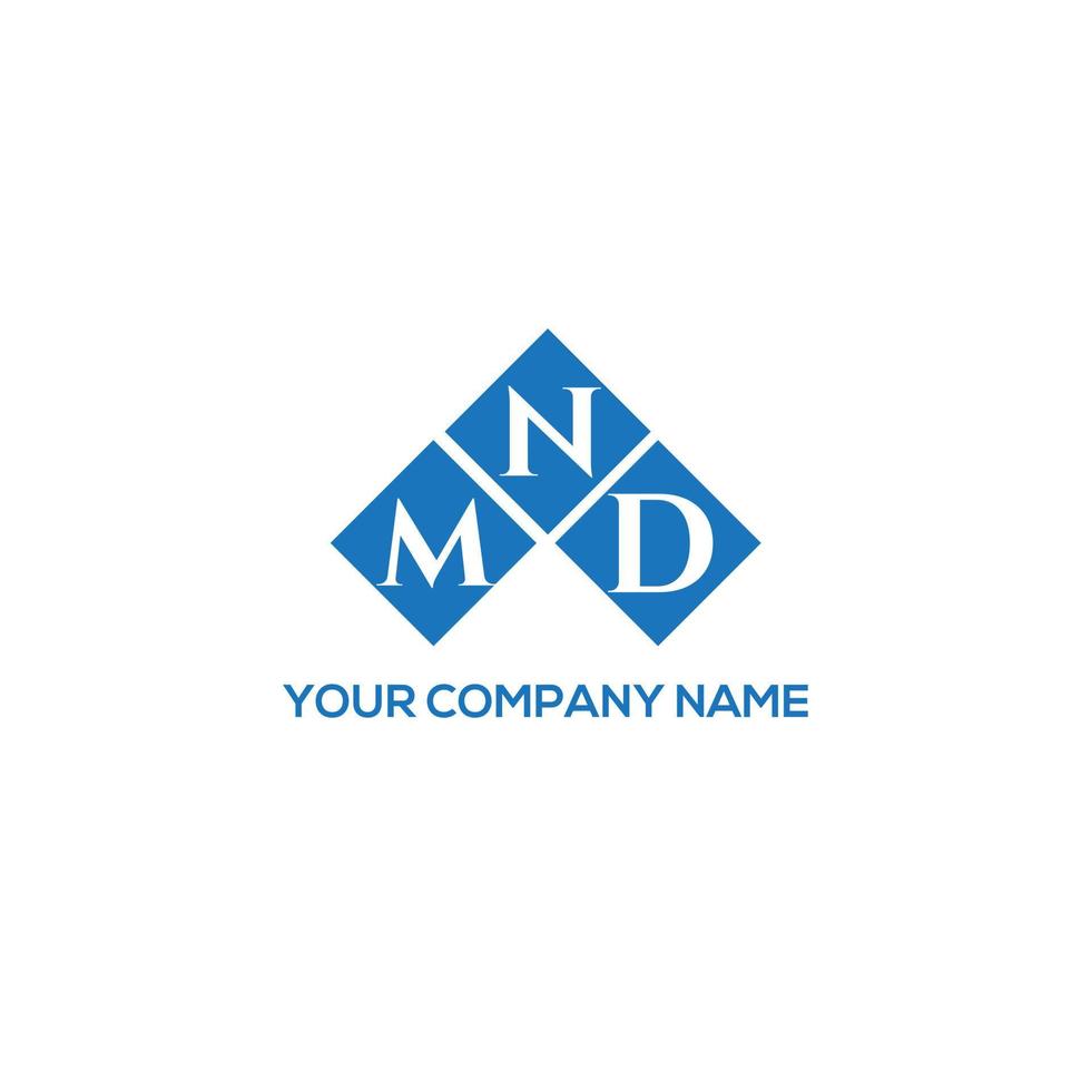 création de logo de lettre mnd sur fond blanc. concept de logo de lettre initiales créatives mnd. conception de lettre mnd. vecteur