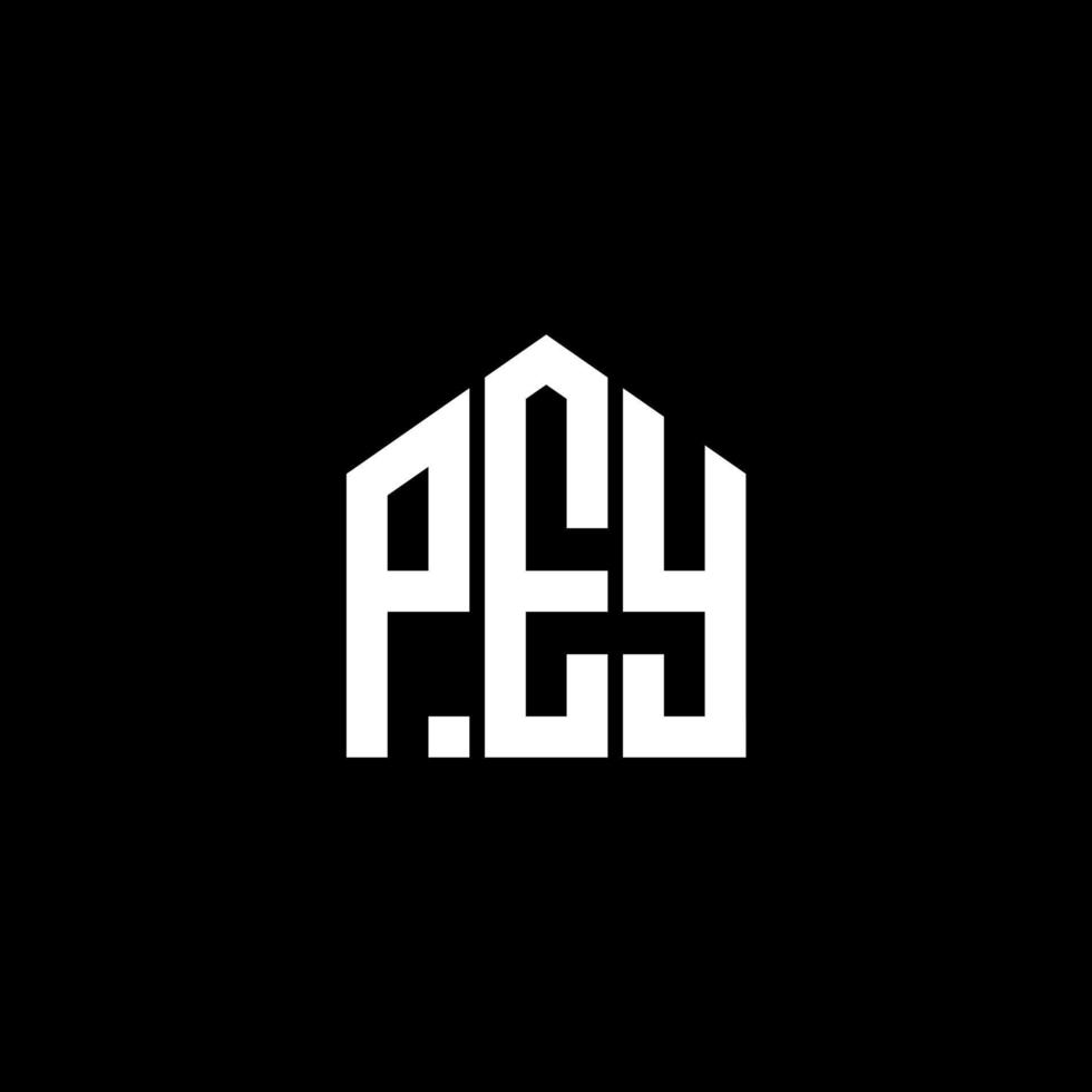 création de logo de lettre pey sur fond noir. concept de logo de lettre initiales créatives pey. conception de lettre pey. vecteur