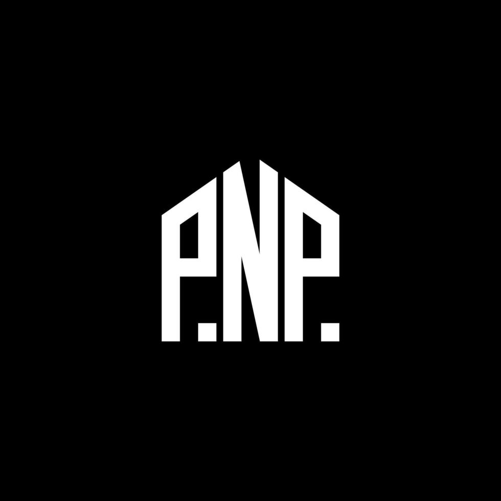 concept de logo de lettre initiales créatives pnp. conception de lettre pnp. création de logo de lettre pnp sur fond noir. concept de logo de lettre initiales créatives pnp. conception de lettre pnp. vecteur