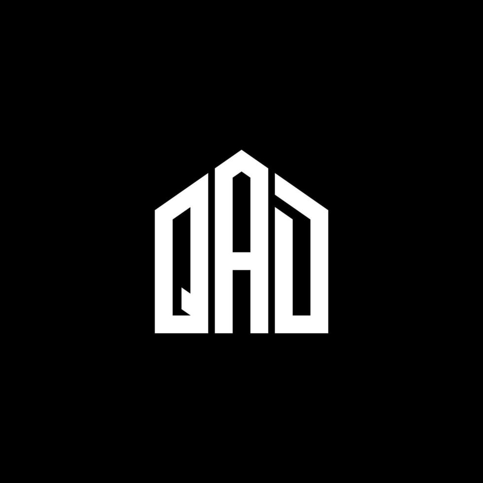 conception de lettre qad. création de logo de lettre qad sur fond noir. concept de logo de lettre initiales créatives qad. conception de lettre qad. création de logo de lettre qad sur fond noir. q vecteur