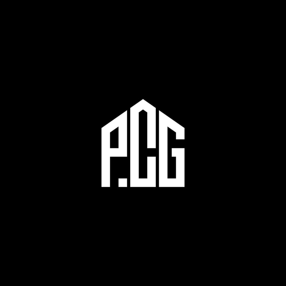 création de logo de lettre pcg sur fond noir. concept de logo de lettre initiales créatives pcg. conception de lettre pcg. vecteur