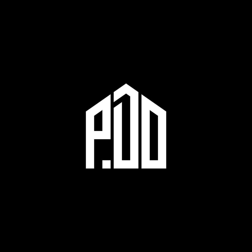 création de logo de lettre pdo sur fond noir. concept de logo de lettre initiales créatives aop. conception de lettre aop. vecteur