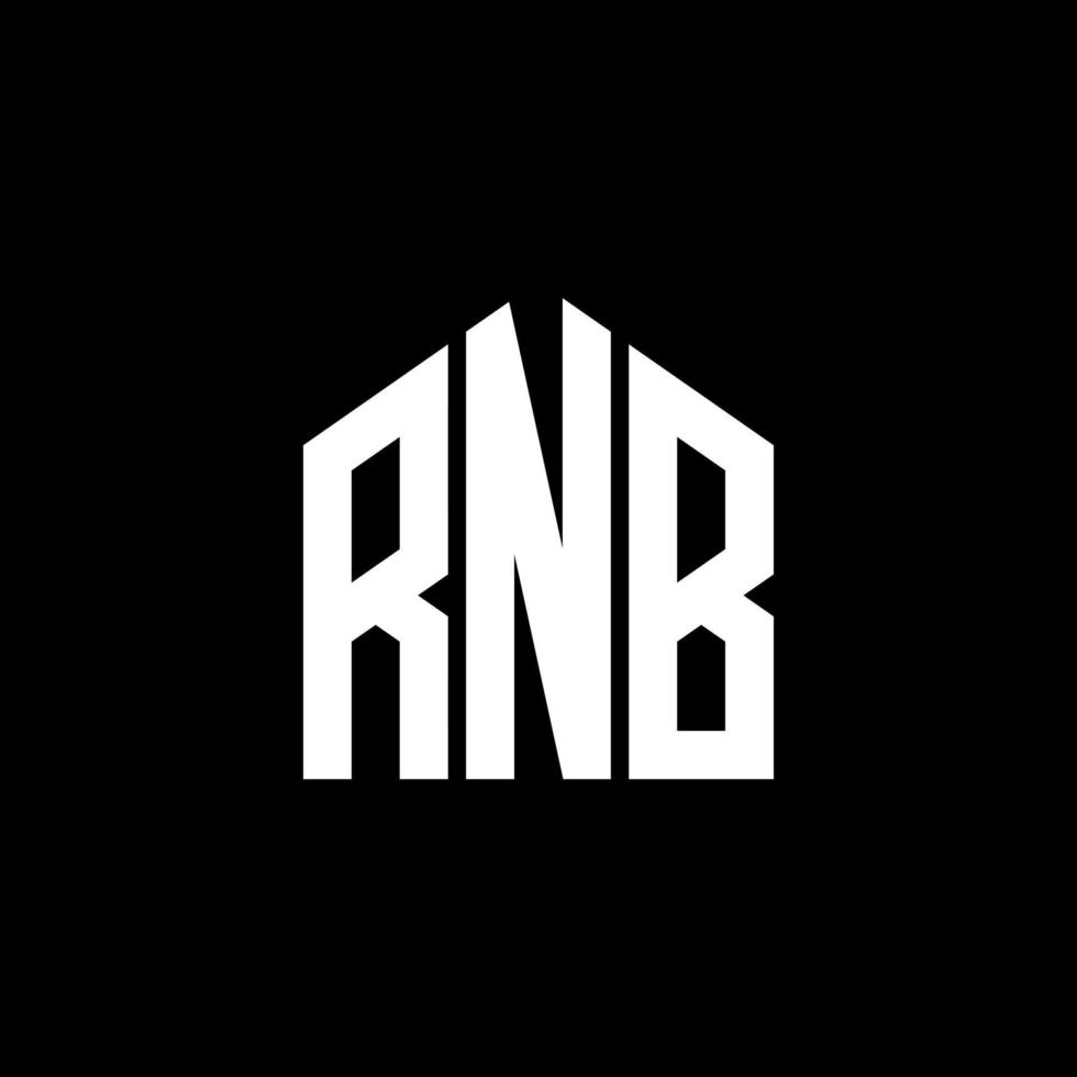 conception de lettre rnb. création de logo de lettre rnb sur fond noir. concept de logo de lettre initiales créatives rnb. conception de lettre rnb. création de logo de lettre rnb sur fond noir. r vecteur