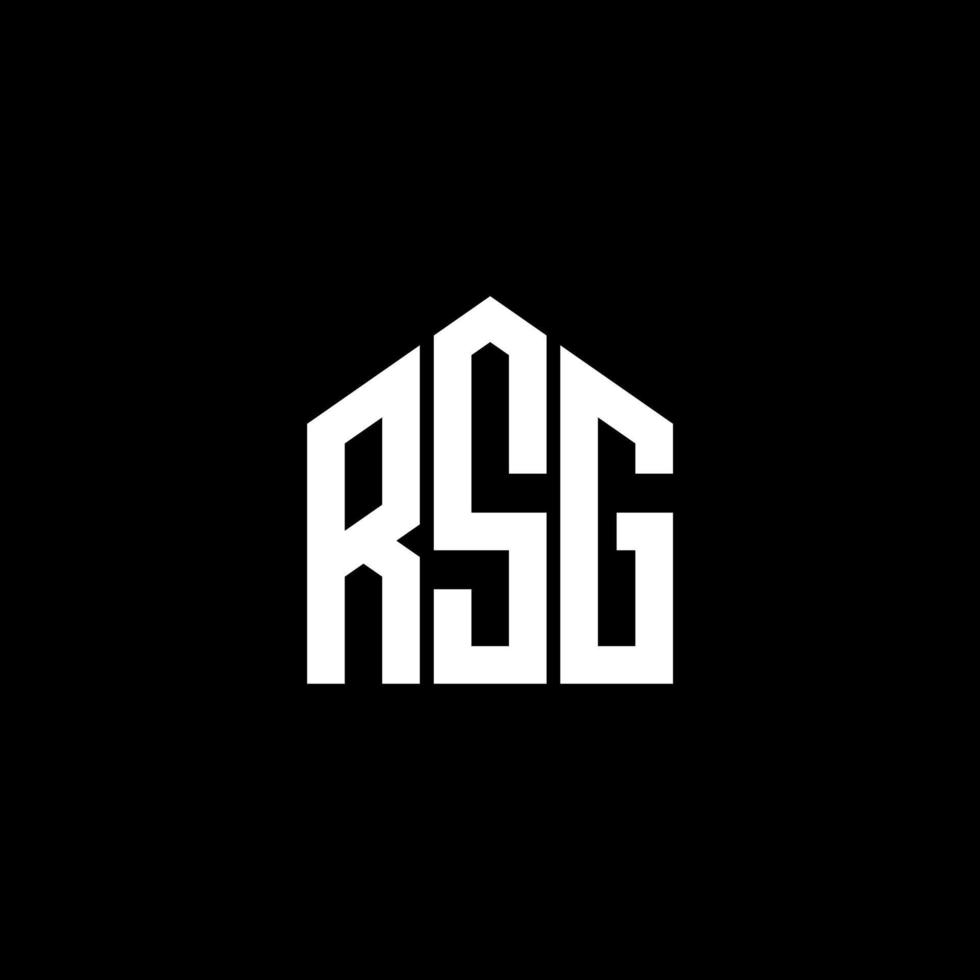 création de logo de lettre rsg sur fond noir. concept de logo de lettre initiales créatives rsg. conception de lettre rsg. vecteur