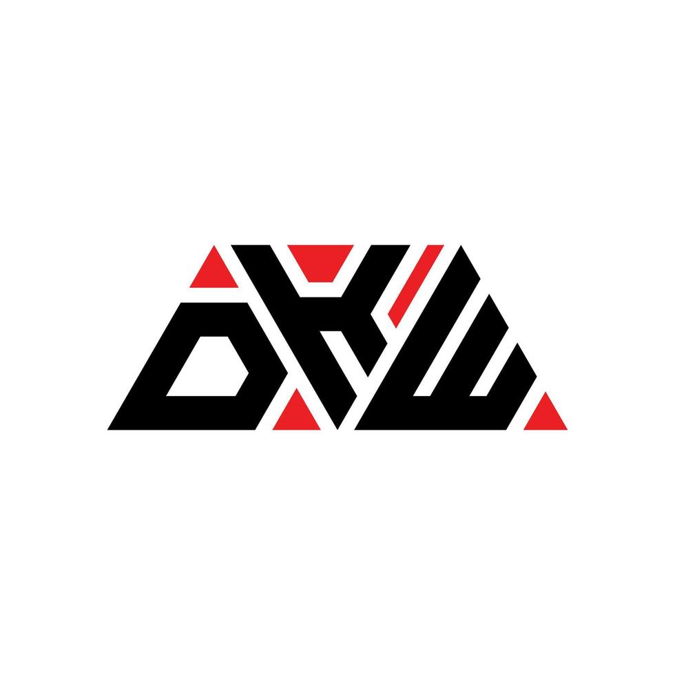 création de logo de lettre triangle dkw avec forme de triangle. monogramme de conception de logo triangle dkw. modèle de logo vectoriel triangle dkw avec couleur rouge. logo triangulaire dkw logo simple, élégant et luxueux. dkw