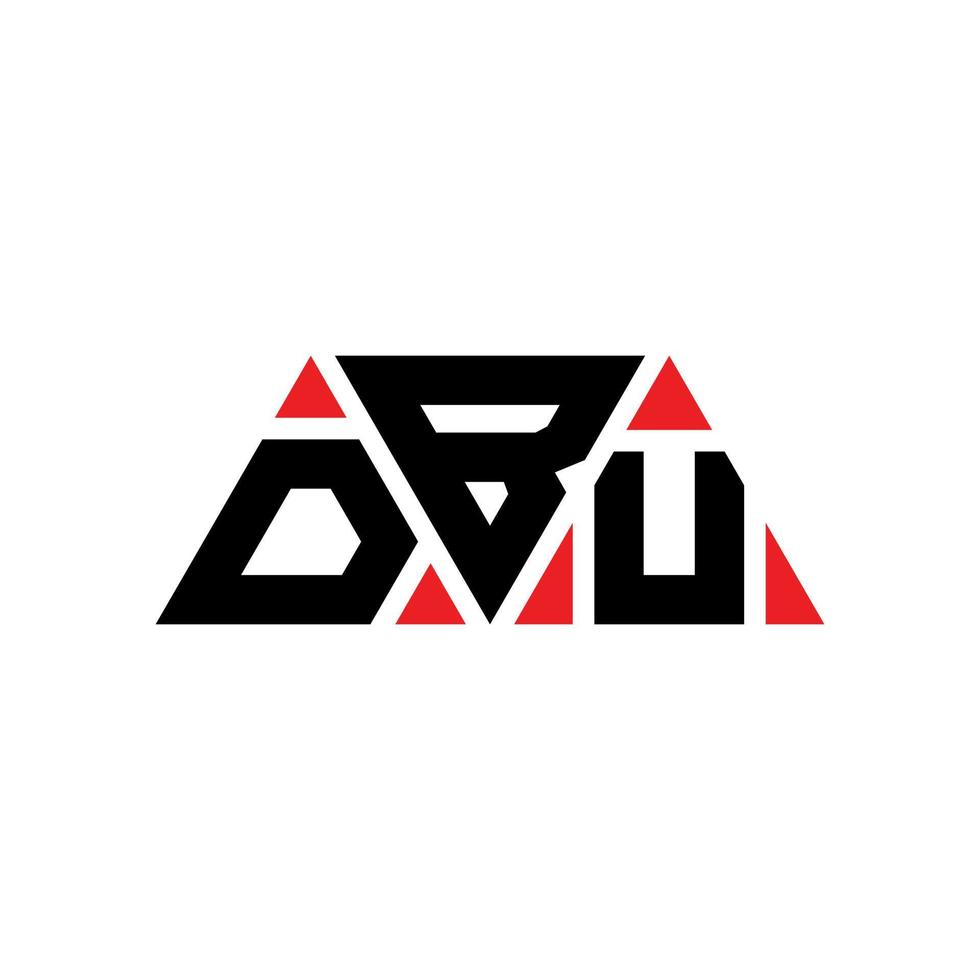 création de logo de lettre triangle dbu avec forme de triangle. monogramme de conception de logo triangle dbu. modèle de logo vectoriel triangle dbu avec couleur rouge. logo triangulaire dbu logo simple, élégant et luxueux. dbu