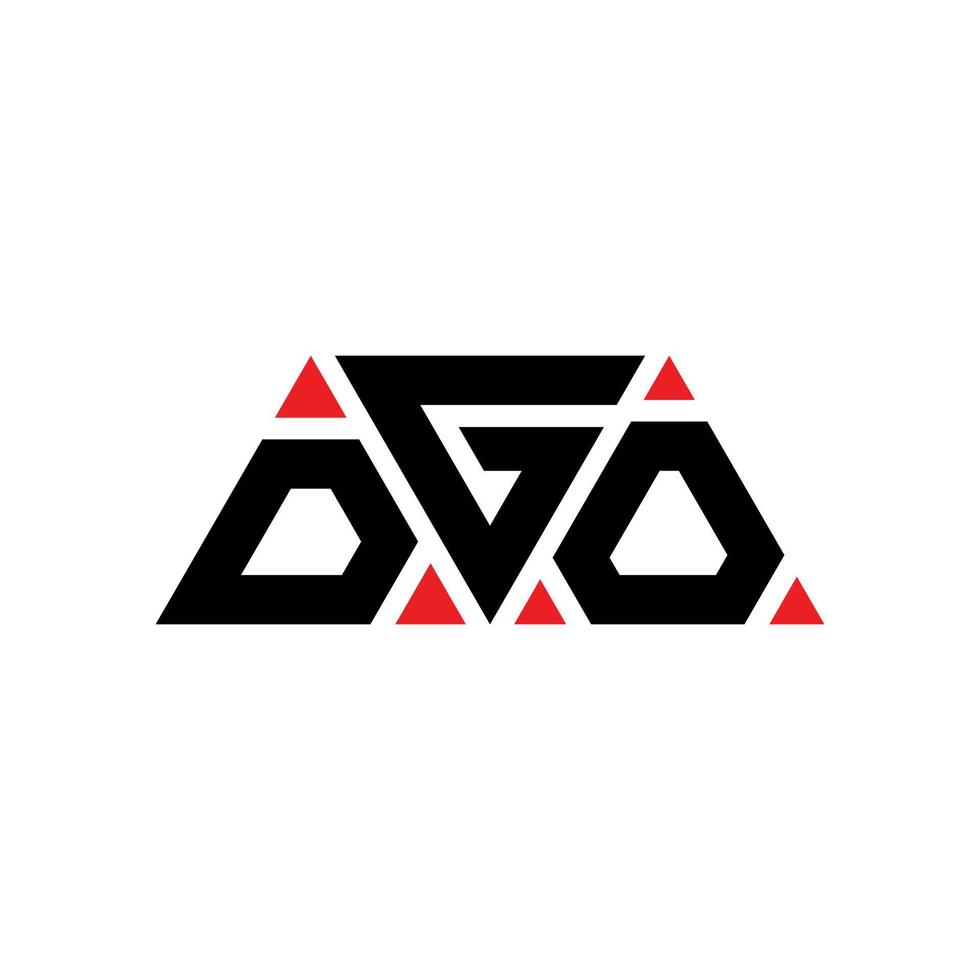 création de logo de lettre triangle dgo avec forme de triangle. monogramme de conception de logo triangle dgo. modèle de logo vectoriel triangle dgo avec couleur rouge. logo triangulaire dgo logo simple, élégant et luxueux. dgo