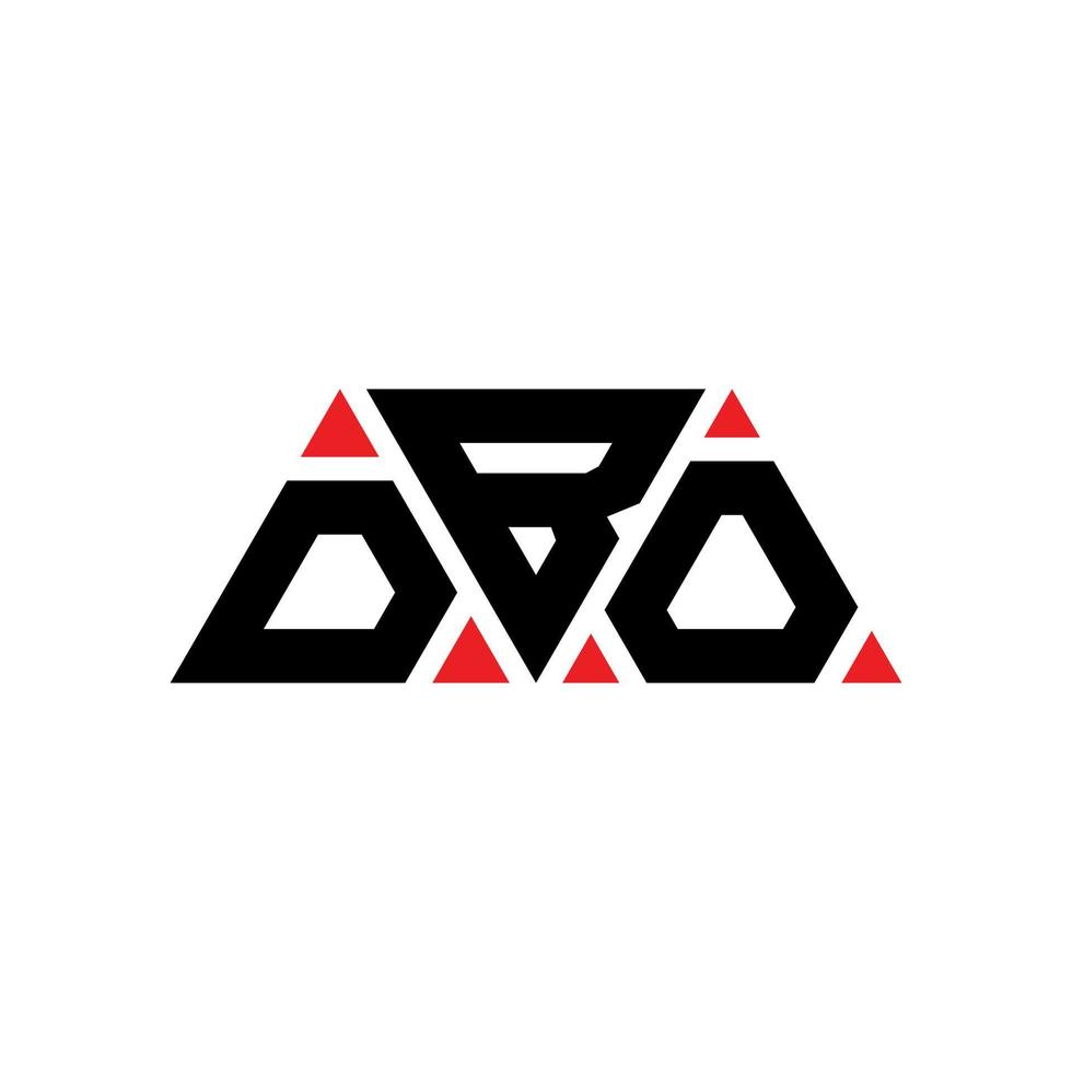 création de logo de lettre triangle dbo avec forme de triangle. monogramme de conception de logo triangle dbo. modèle de logo vectoriel triangle dbo avec couleur rouge. logo triangulaire dbo logo simple, élégant et luxueux. dbo