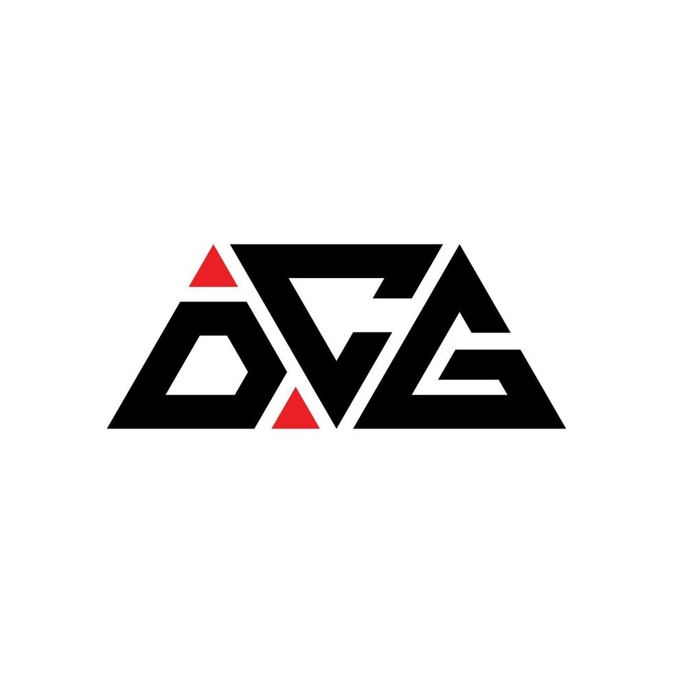 création de logo de lettre triangle dcg avec forme de triangle. monogramme de conception de logo triangle dcg. modèle de logo vectoriel triangle dcg avec couleur rouge. logo triangulaire dcg logo simple, élégant et luxueux. DCG