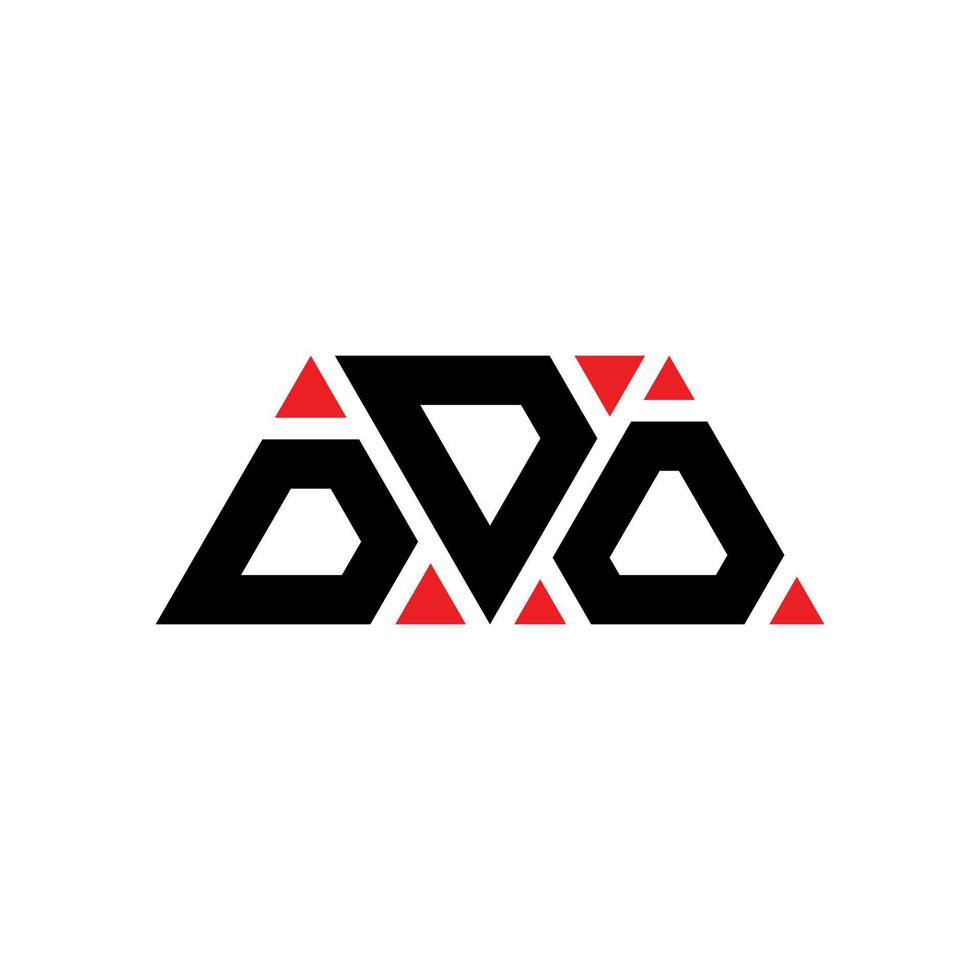 création de logo de lettre triangle ddo avec forme de triangle. monogramme de conception de logo triangle ddo. modèle de logo vectoriel triangle ddo avec couleur rouge. ddo logo triangulaire logo simple, élégant et luxueux. ddo