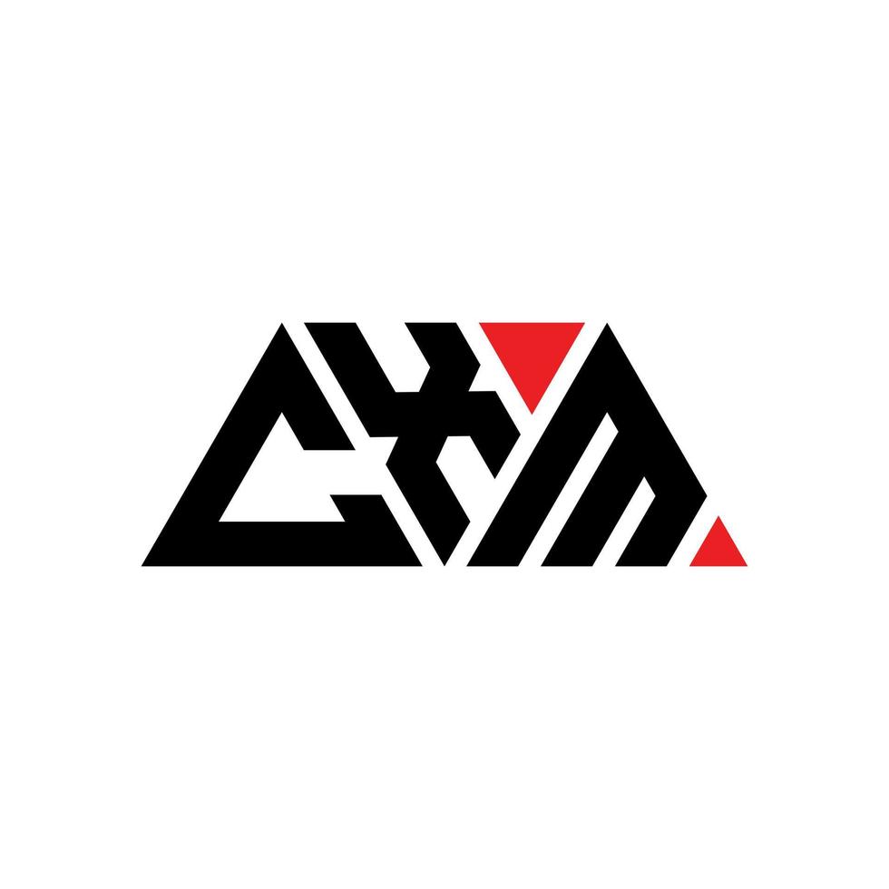 création de logo de lettre triangle cxm avec forme de triangle. monogramme de conception de logo triangle cxm. modèle de logo vectoriel triangle cxm avec couleur rouge. logo triangulaire cxm logo simple, élégant et luxueux. cxm