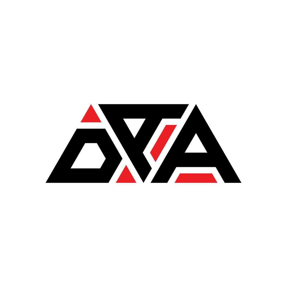 création de logo de lettre triangle daa avec forme de triangle. monogramme de conception de logo triangle daa. modèle de logo vectoriel triangle daa avec couleur rouge. logo triangulaire daa logo simple, élégant et luxueux. daa