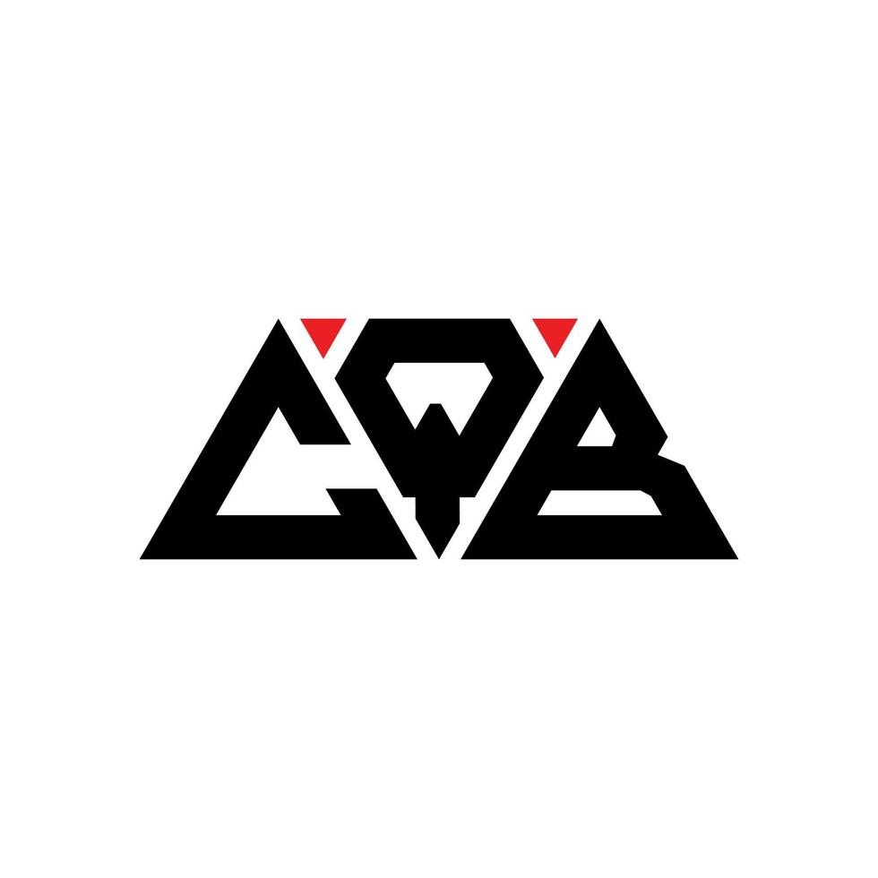 création de logo de lettre triangle cqb avec forme de triangle. monogramme de conception de logo triangle cqb. modèle de logo vectoriel triangle cqb avec couleur rouge. logo triangulaire cqb logo simple, élégant et luxueux. cqb
