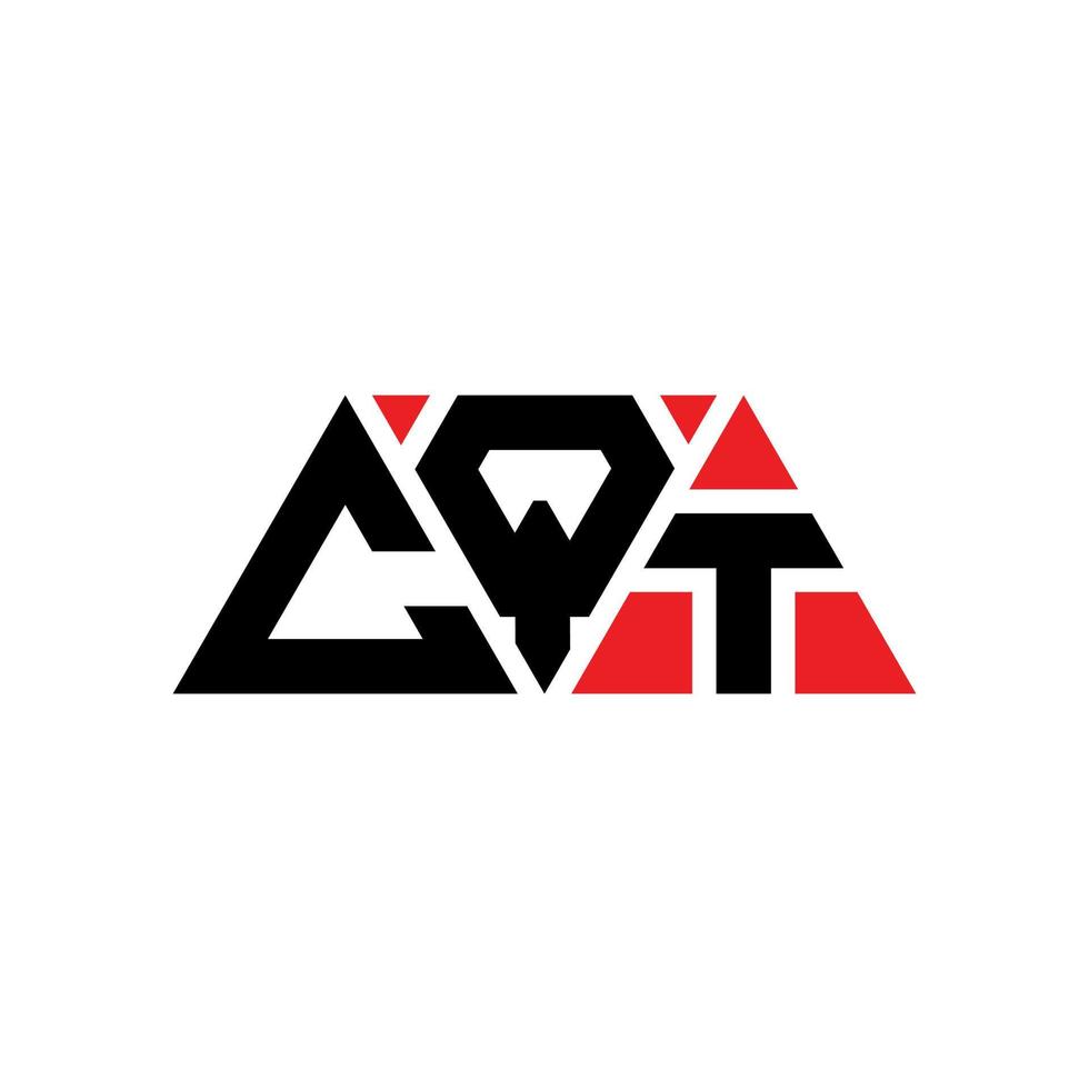 création de logo de lettre triangle cqt avec forme de triangle. monogramme de conception de logo triangle cqt. modèle de logo vectoriel triangle cqt avec couleur rouge. logo triangulaire cqt logo simple, élégant et luxueux. cqt