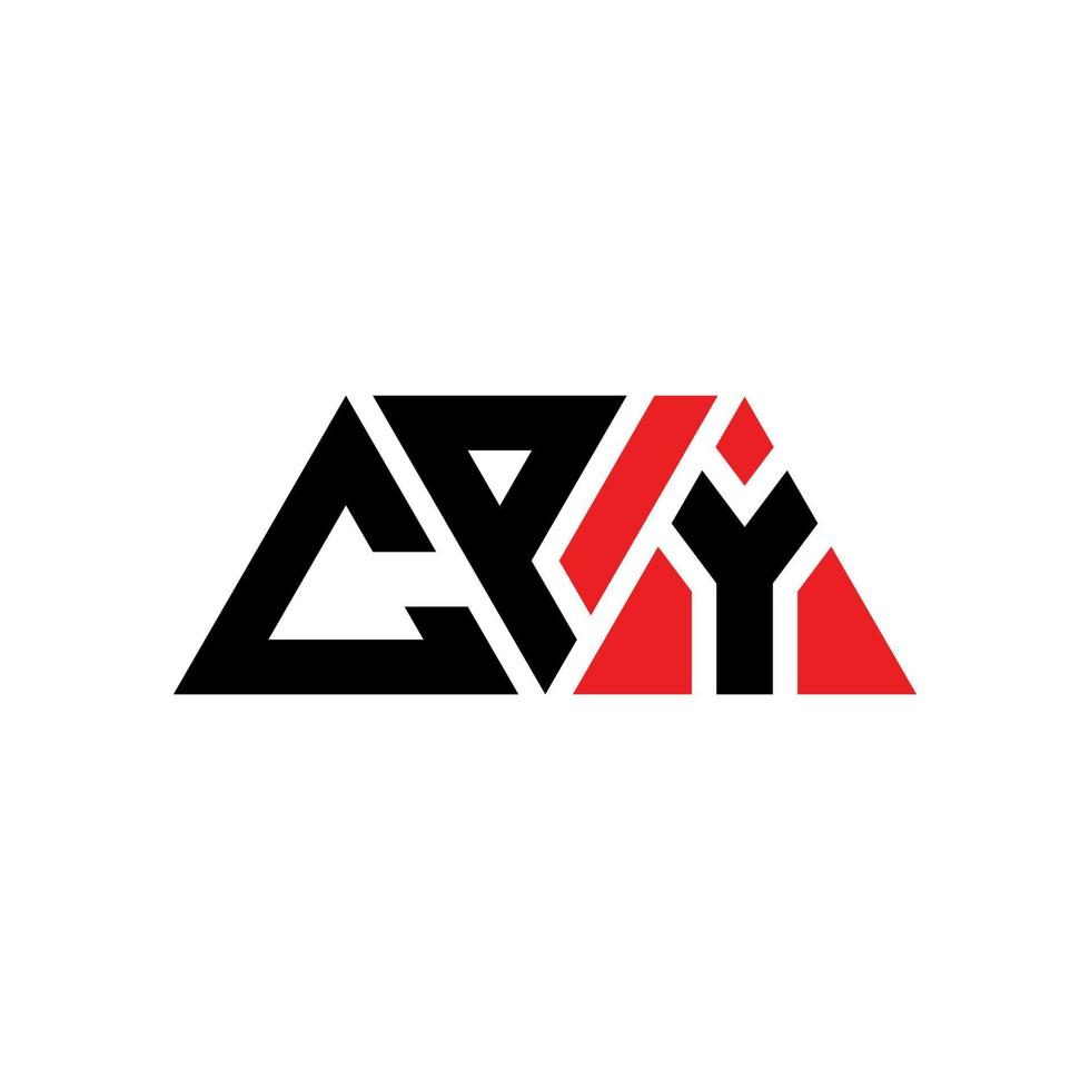 création de logo de lettre triangle cpy avec forme de triangle. monogramme de conception de logo triangle cpy. modèle de logo vectoriel triangle cpy avec couleur rouge. cpy logo triangulaire logo simple, élégant et luxueux. copie