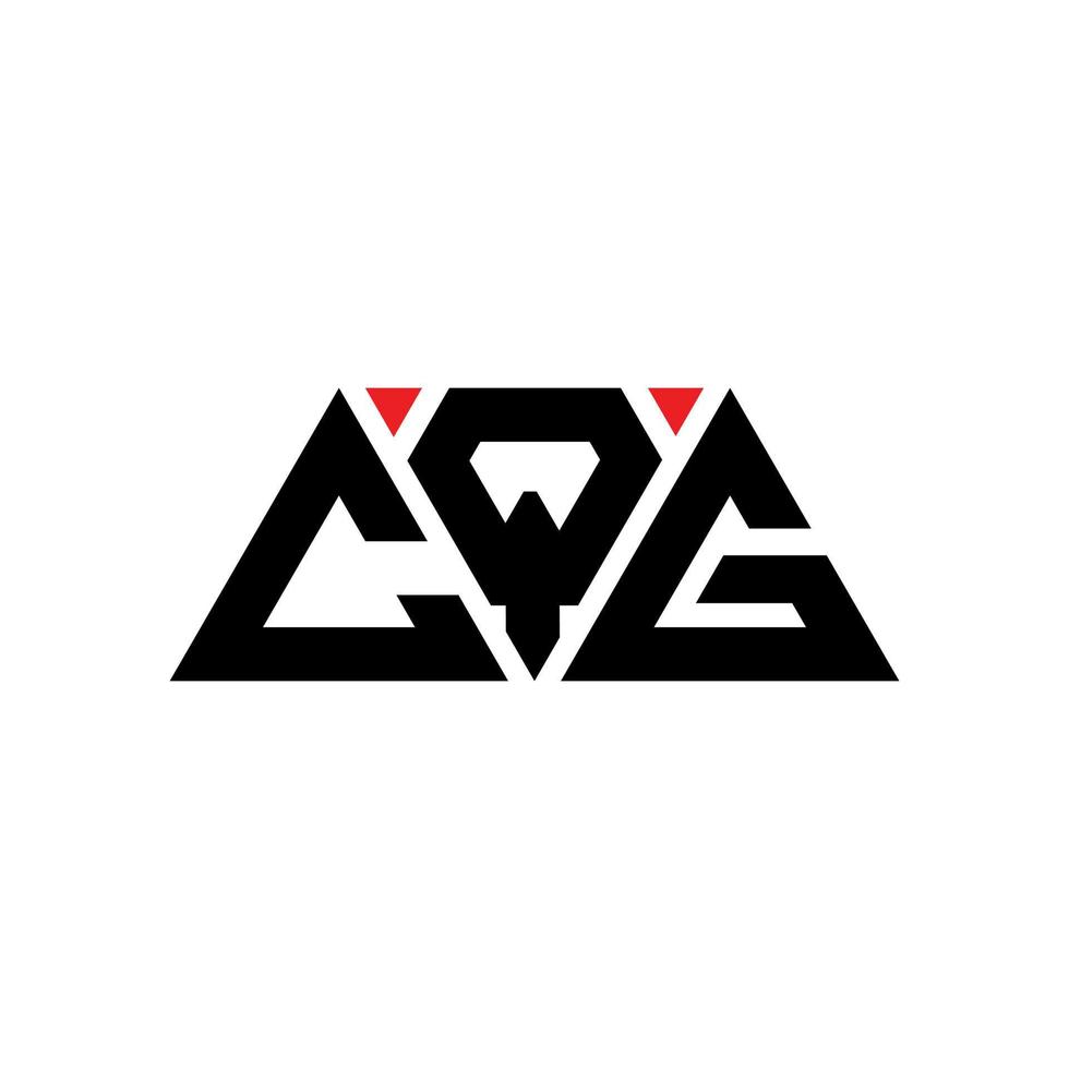 création de logo de lettre triangle cqg avec forme de triangle. monogramme de conception de logo triangle cqg. modèle de logo vectoriel triangle cqg avec couleur rouge. logo triangulaire cqg logo simple, élégant et luxueux. cqg