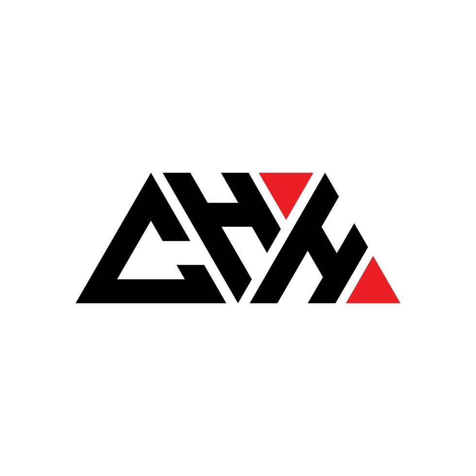 création de logo de lettre triangle chh avec forme de triangle. monogramme de conception de logo triangle chh. modèle de logo vectoriel triangle chh avec couleur rouge. logo triangulaire chh logo simple, élégant et luxueux. Chh