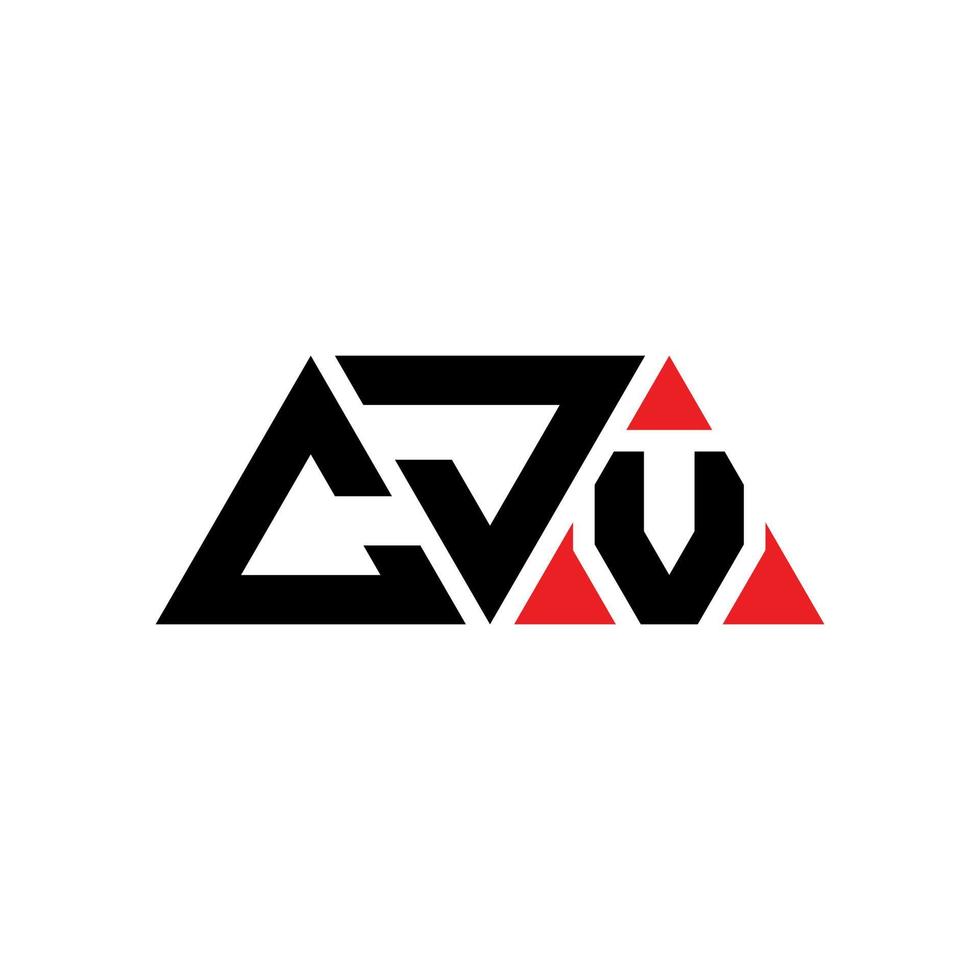 création de logo de lettre triangle cjv avec forme de triangle. monogramme de conception de logo triangle cjv. modèle de logo vectoriel triangle cjv avec couleur rouge. logo triangulaire cjv logo simple, élégant et luxueux. cjv