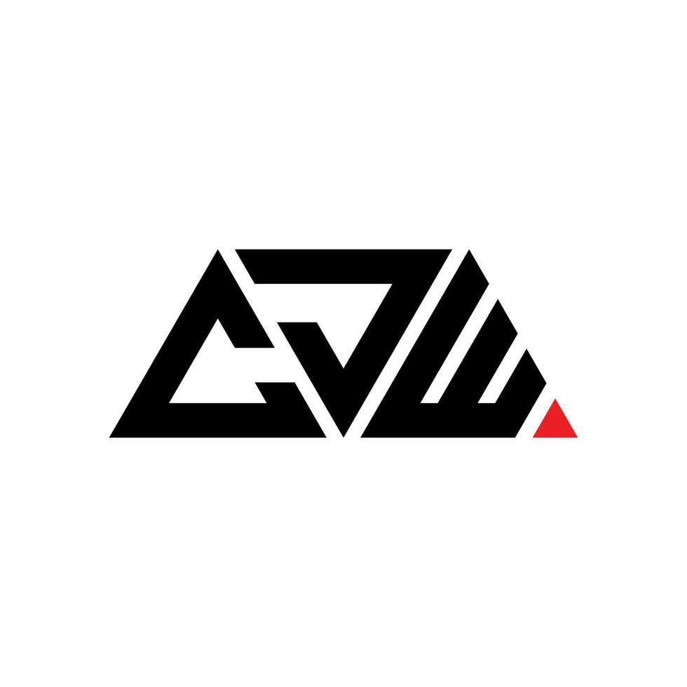création de logo de lettre triangle cjw avec forme de triangle. monogramme de conception de logo triangle cjw. modèle de logo vectoriel triangle cjw avec couleur rouge. cjw logo triangulaire logo simple, élégant et luxueux. cjw