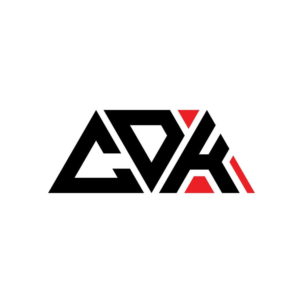 création de logo de lettre triangle cdk avec forme de triangle. monogramme de conception de logo triangle cdk. modèle de logo vectoriel triangle cdk avec couleur rouge. logo triangulaire cdk logo simple, élégant et luxueux. cdk