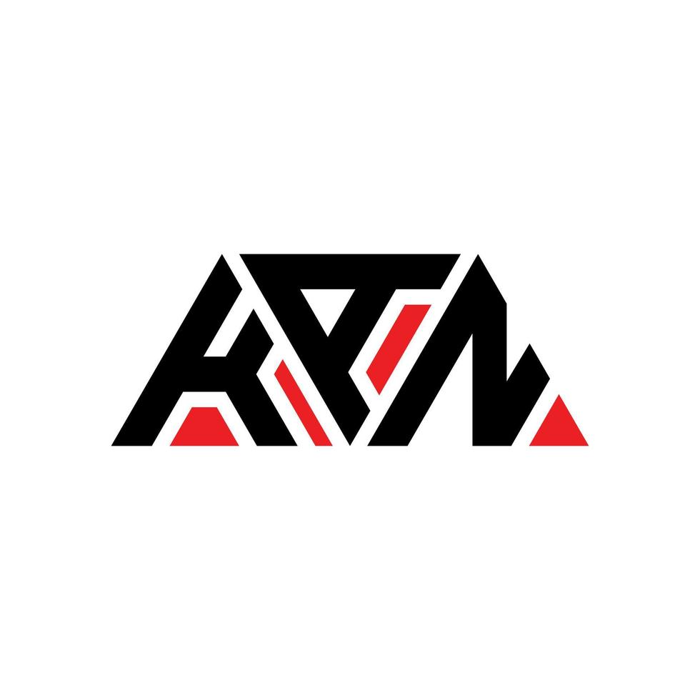 création de logo de lettre triangle kan avec forme de triangle. monogramme de conception de logo triangle kan. modèle de logo vectoriel triangle kan avec couleur rouge. logo triangulaire kan logo simple, élégant et luxueux. kan