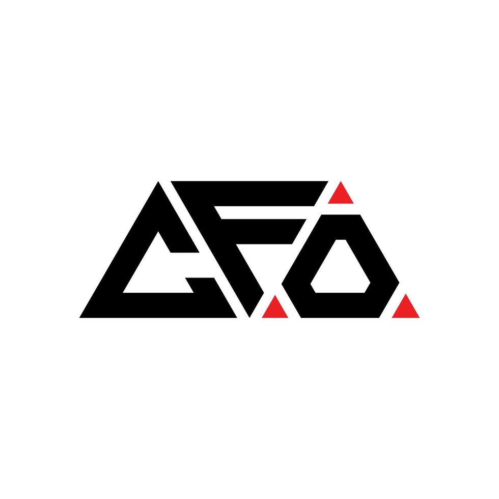 création de logo de lettre triangle cfo avec forme de triangle. monogramme de conception de logo triangle cfo. modèle de logo vectoriel triangle cfo avec couleur rouge. logo triangulaire cfo logo simple, élégant et luxueux. CFO