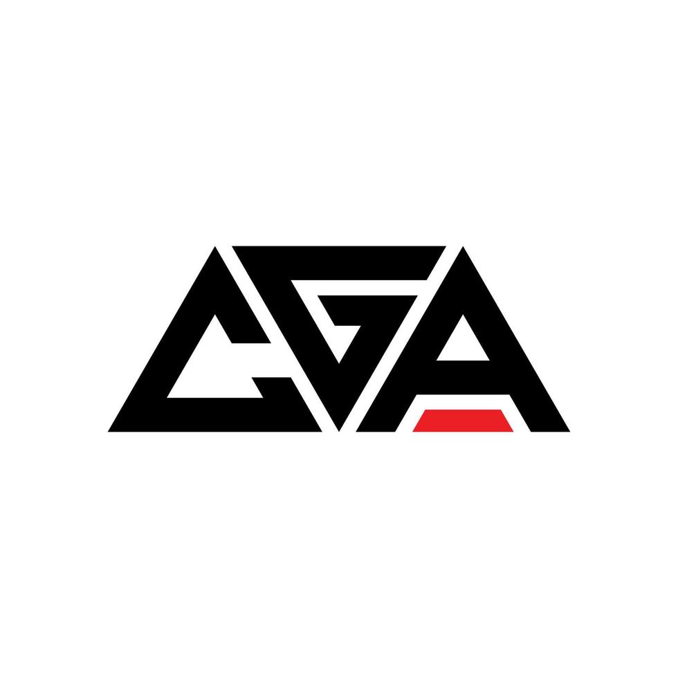 création de logo de lettre triangle cga avec forme de triangle. monogramme de conception de logo triangle cga. modèle de logo vectoriel triangle cga avec couleur rouge. logo triangulaire cga logo simple, élégant et luxueux. cga