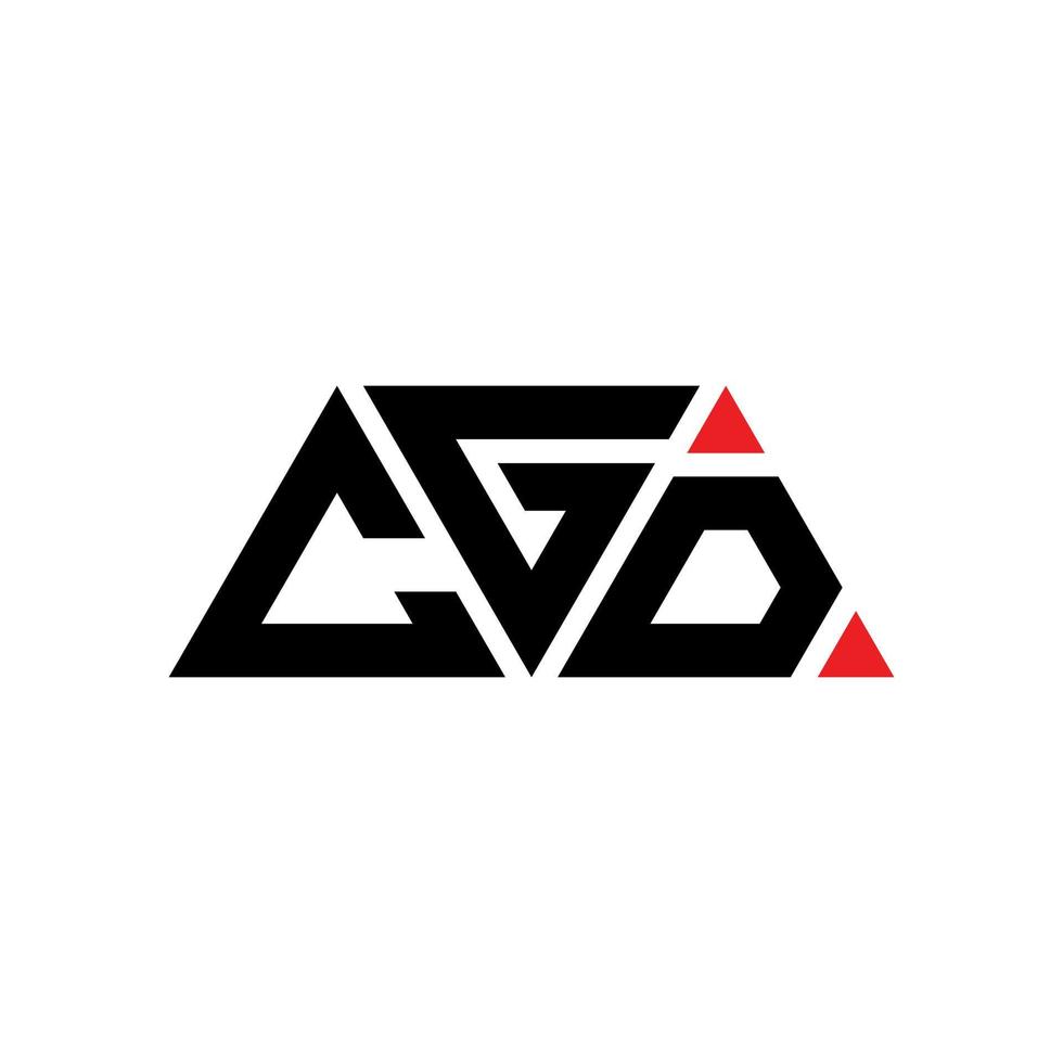 création de logo de lettre triangle cgd avec forme de triangle. monogramme de conception de logo triangle cgd. modèle de logo vectoriel triangle cgd avec couleur rouge. logo triangulaire cgd logo simple, élégant et luxueux. CDD