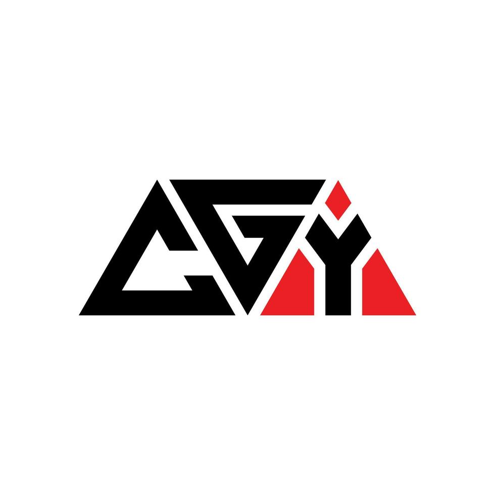 création de logo de lettre triangle cgy avec forme de triangle. monogramme de conception de logo triangle cgy. modèle de logo vectoriel triangle cgy avec couleur rouge. logo triangulaire cgy logo simple, élégant et luxueux. cgy
