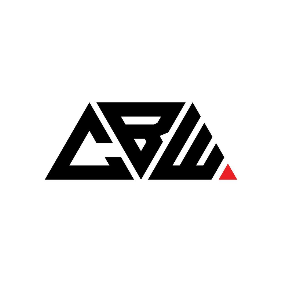 création de logo de lettre triangle cbw avec forme de triangle. monogramme de conception de logo triangle cbw. modèle de logo vectoriel triangle cbw avec couleur rouge. logo triangulaire cbw logo simple, élégant et luxueux. cbw