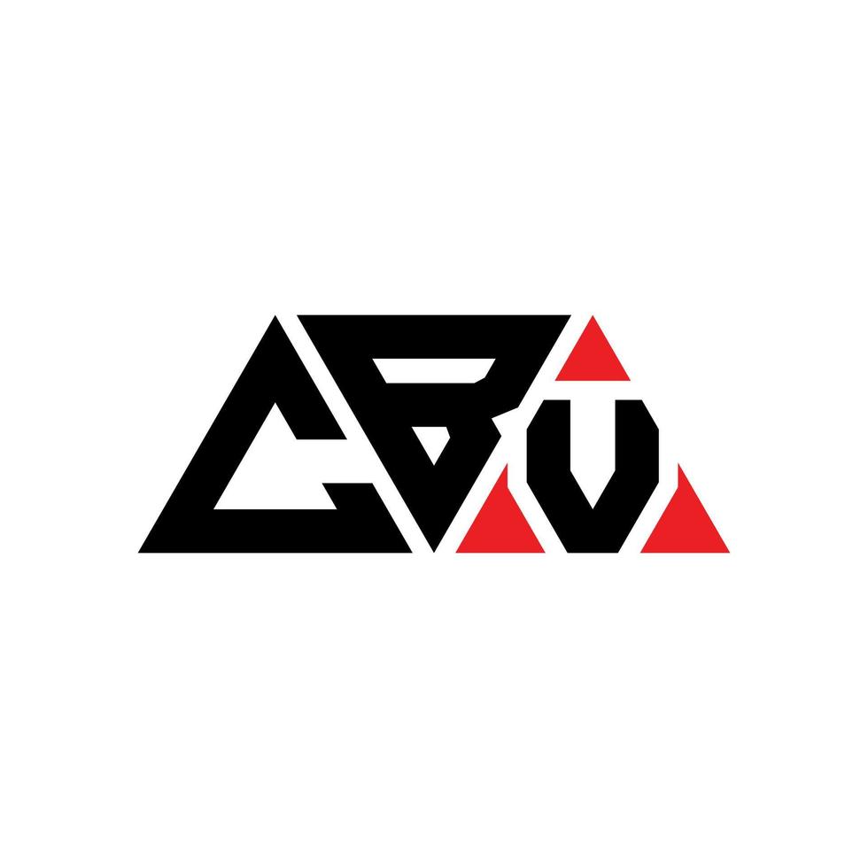 création de logo de lettre triangle cbv avec forme de triangle. monogramme de conception de logo triangle cbv. modèle de logo vectoriel triangle cbv avec couleur rouge. logo triangulaire cbv logo simple, élégant et luxueux. CBV