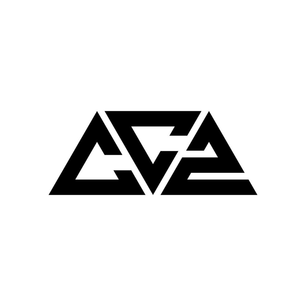 création de logo de lettre triangle ccz avec forme de triangle. monogramme de conception de logo triangle ccz. modèle de logo vectoriel triangle ccz avec couleur rouge. logo triangulaire ccz logo simple, élégant et luxueux. ccz