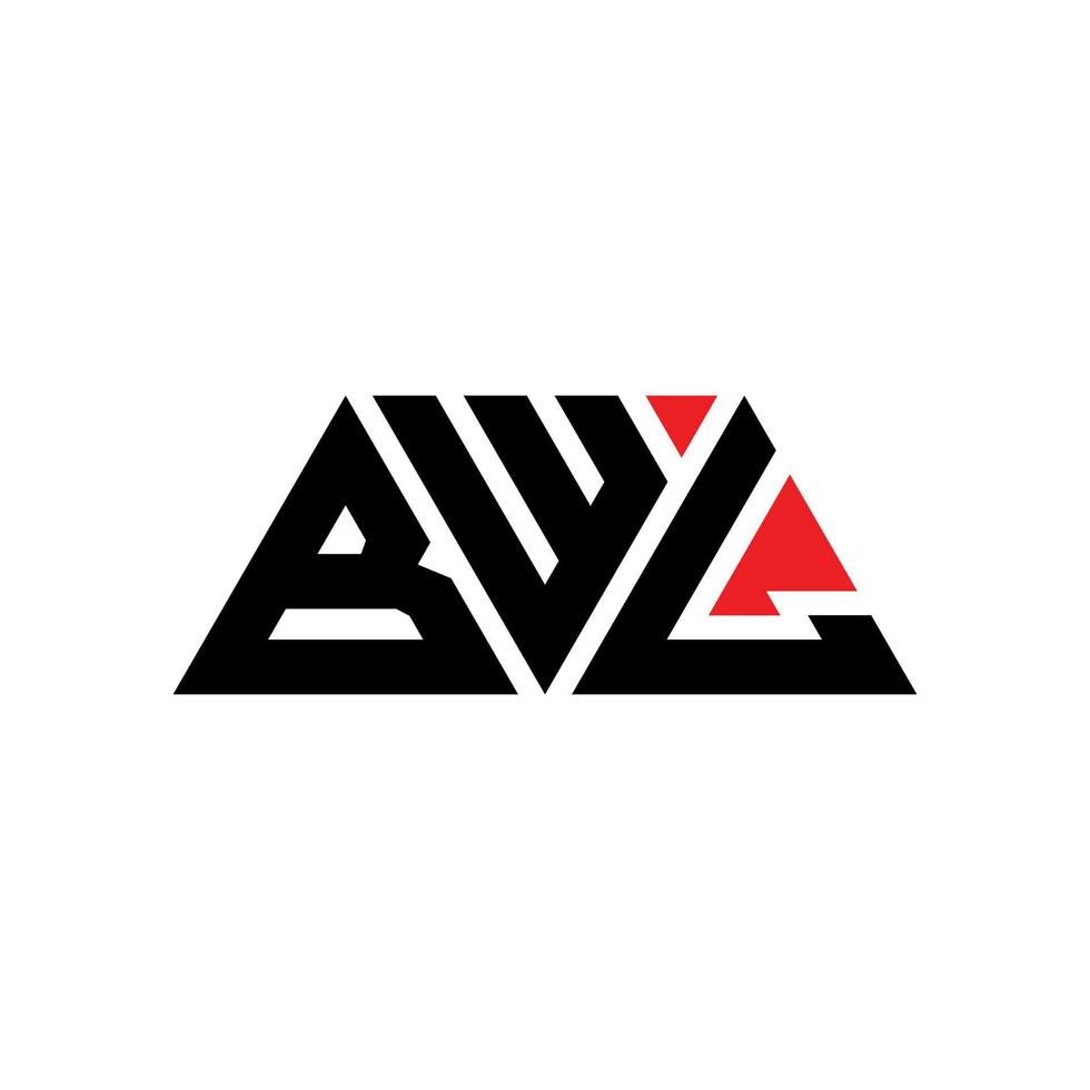 création de logo de lettre triangle bwl avec forme de triangle. monogramme de conception de logo triangle bwl. modèle de logo vectoriel triangle bwl avec couleur rouge. bwl logo triangulaire logo simple, élégant et luxueux. bol