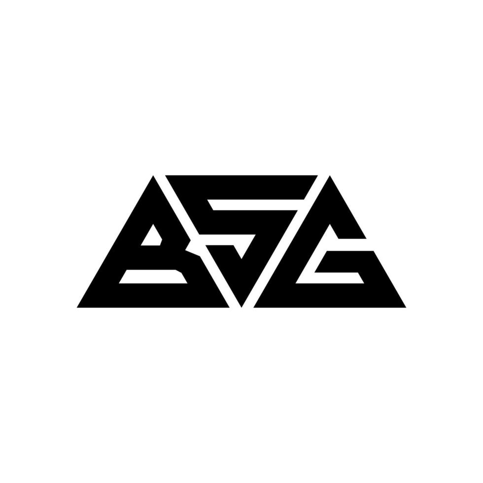 création de logo de lettre triangle bsg avec forme de triangle. monogramme de conception de logo triangle bsg. modèle de logo vectoriel triangle bsg avec couleur rouge. logo triangulaire bsg logo simple, élégant et luxueux. BSG