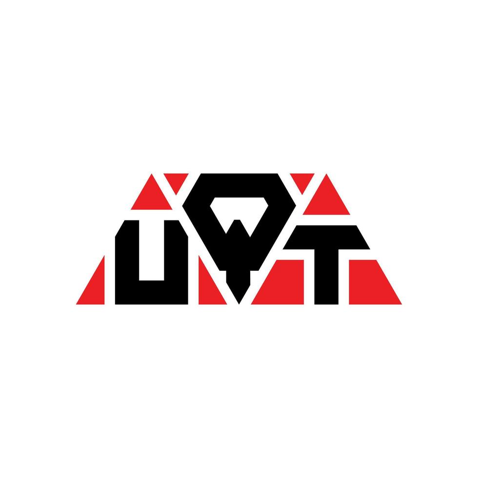 création de logo de lettre triangle uqt avec forme de triangle. monogramme de conception de logo triangle uqt. modèle de logo vectoriel triangle uqt avec couleur rouge. logo triangulaire uqt logo simple, élégant et luxueux. uqt