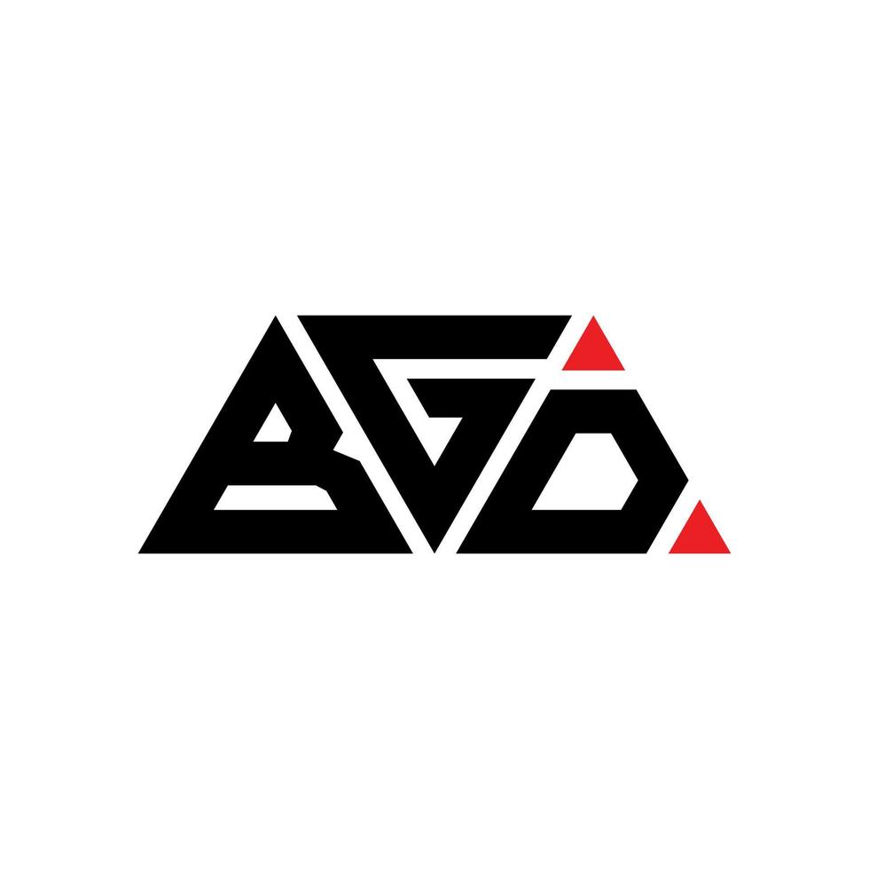 création de logo de lettre triangle bgd avec forme de triangle. monogramme de conception de logo triangle bgd. modèle de logo vectoriel triangle bgd avec couleur rouge. logo triangulaire bgd logo simple, élégant et luxueux. bgd