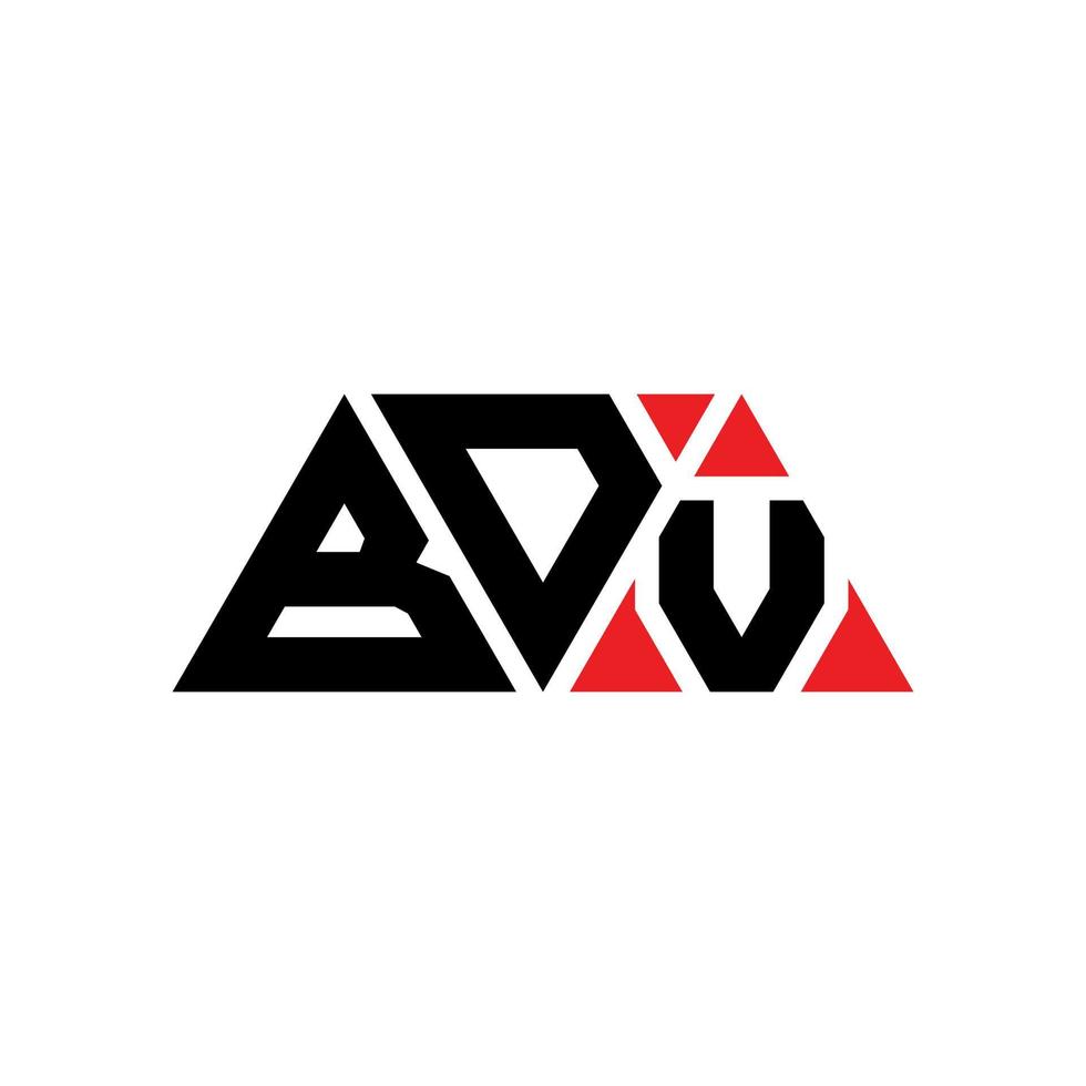 création de logo de lettre triangle bdv avec forme de triangle. monogramme de conception de logo triangle bdv. modèle de logo vectoriel triangle bdv avec couleur rouge. logo triangulaire bdv logo simple, élégant et luxueux. bdv