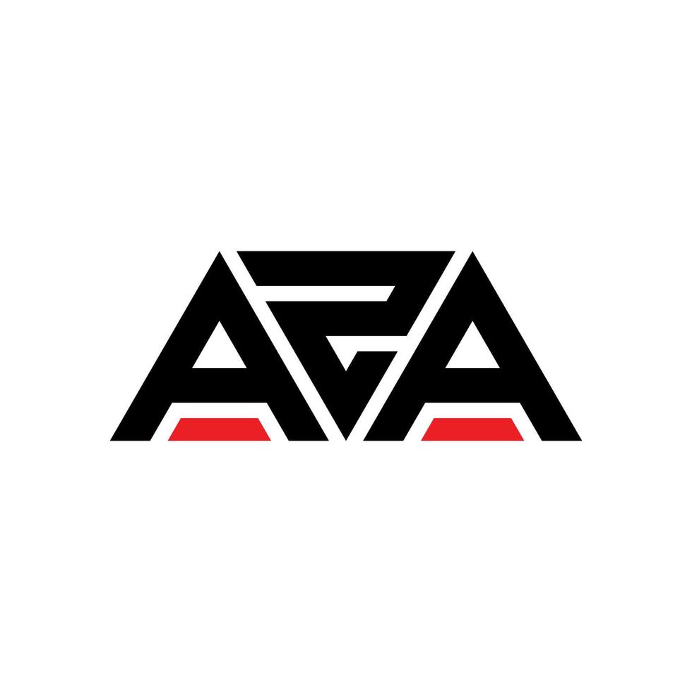création de logo de lettre triangle aza avec forme de triangle. monogramme de conception de logo triangle aza. modèle de logo vectoriel triangle aza avec couleur rouge. logo triangulaire aza logo simple, élégant et luxueux. aza