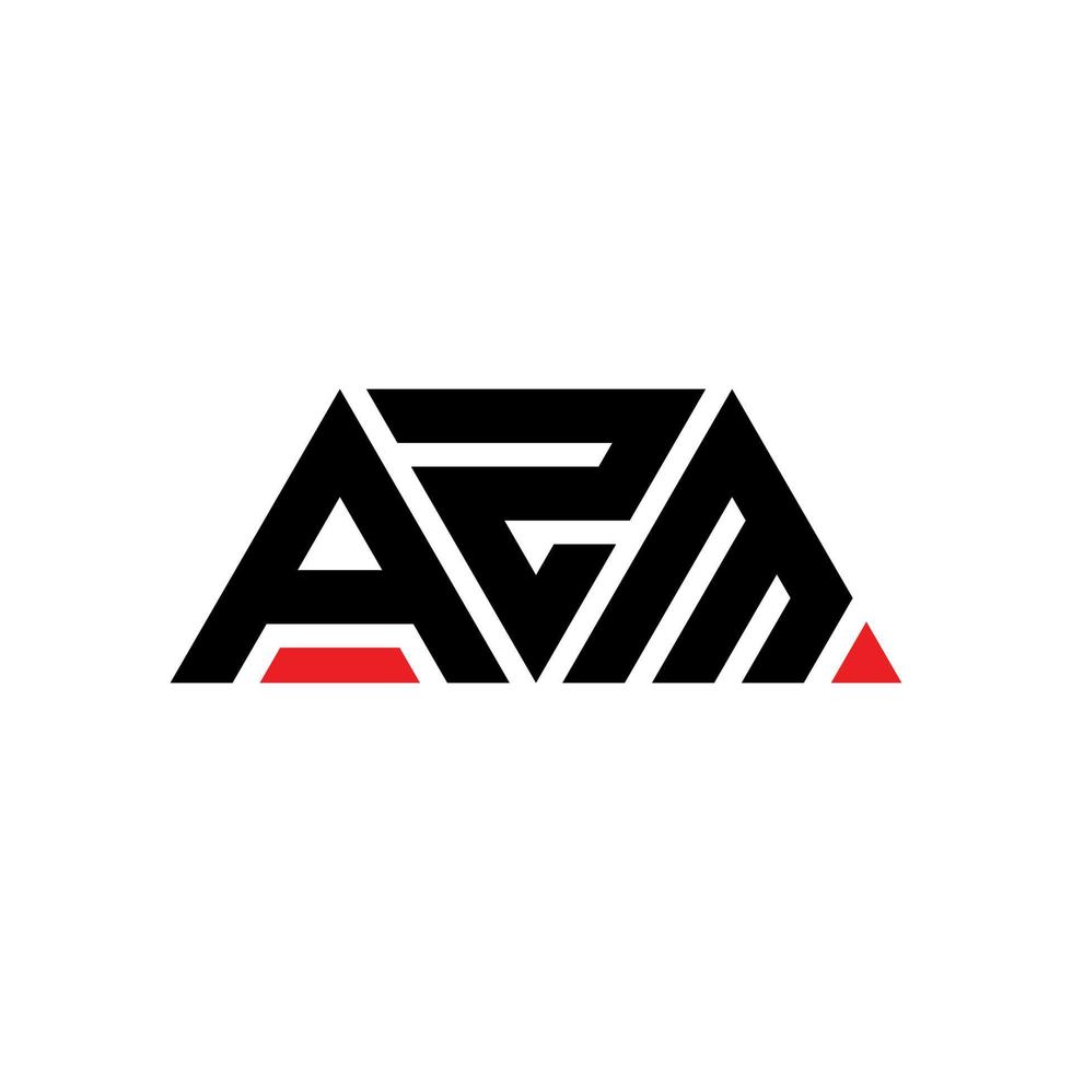 création de logo de lettre triangle azm avec forme de triangle. monogramme de conception de logo triangle azm. modèle de logo vectoriel triangle azm avec couleur rouge. logo triangulaire azm logo simple, élégant et luxueux. azm