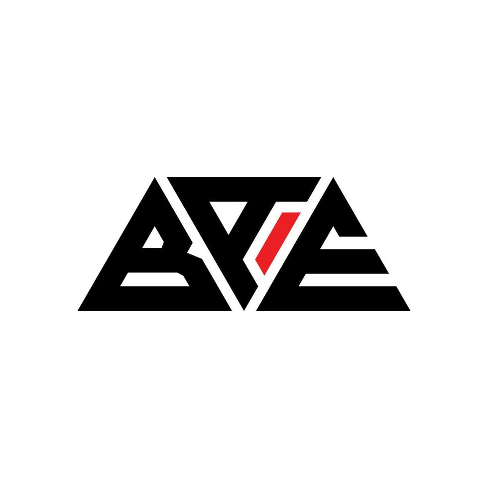 création de logo de lettre triangle bae avec forme de triangle. monogramme de conception de logo triangle bae. modèle de logo vectoriel triangle bae avec couleur rouge. logo triangulaire bae logo simple, élégant et luxueux. bébé