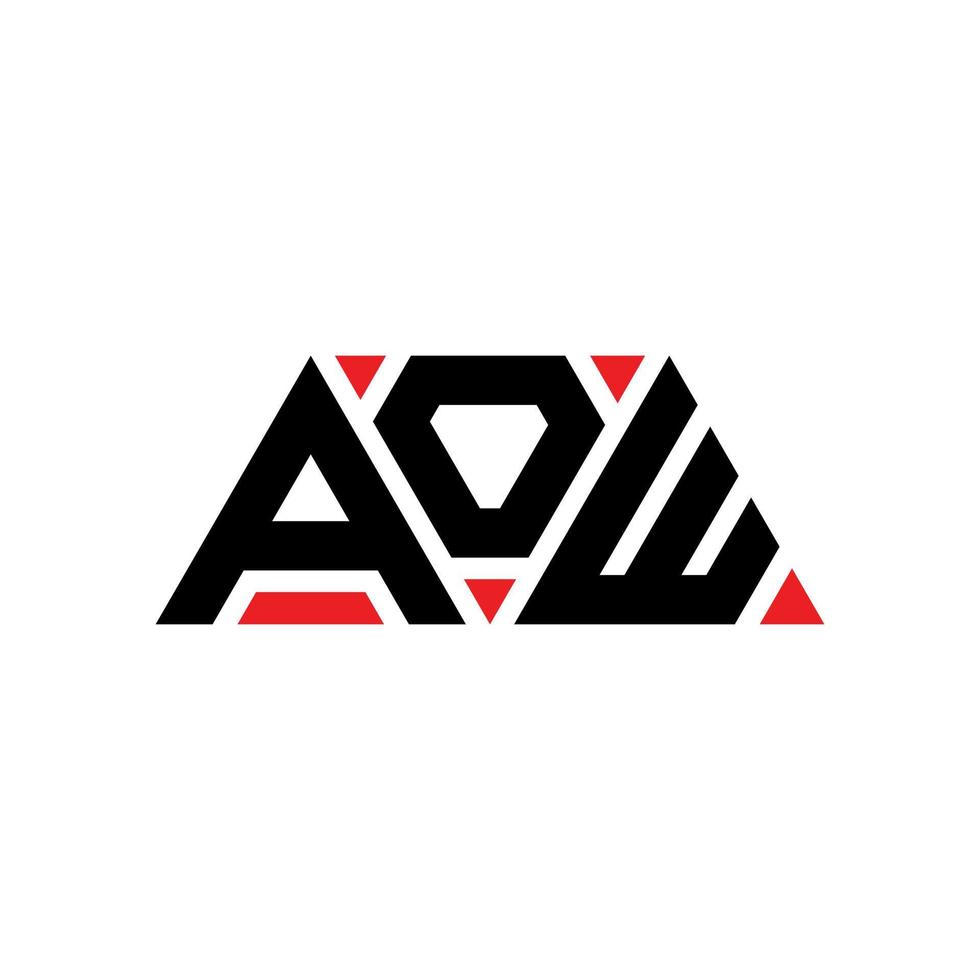 création de logo de lettre triangle aow avec forme de triangle. monogramme de conception de logo triangle aow. modèle de logo vectoriel triangle aow avec couleur rouge. aow logo triangulaire logo simple, élégant et luxueux. oh