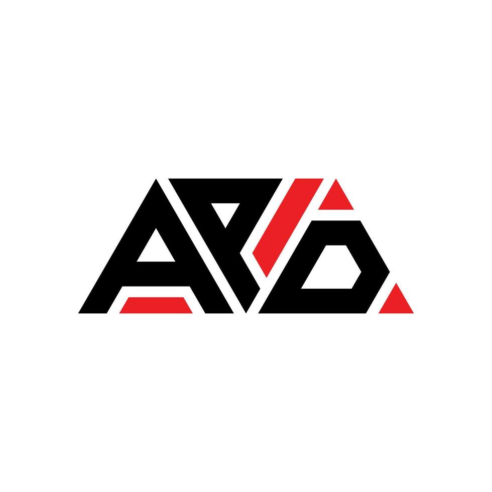 création de logo de lettre triangle apd avec forme de triangle. monogramme de conception de logo triangle apd. modèle de logo vectoriel triangle apd avec couleur rouge. apd logo triangulaire logo simple, élégant et luxueux. apd