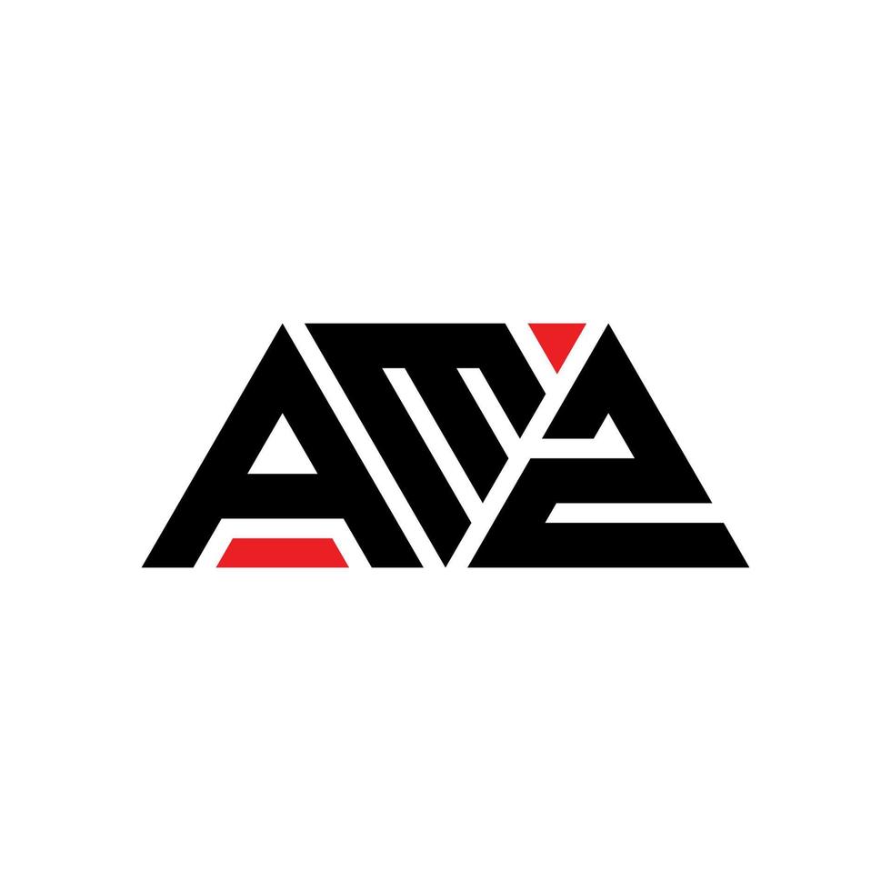 création de logo de lettre triangle amz avec forme de triangle. monogramme de conception de logo triangle amz. modèle de logo vectoriel triangle amz avec couleur rouge. logo triangulaire amz logo simple, élégant et luxueux. amz