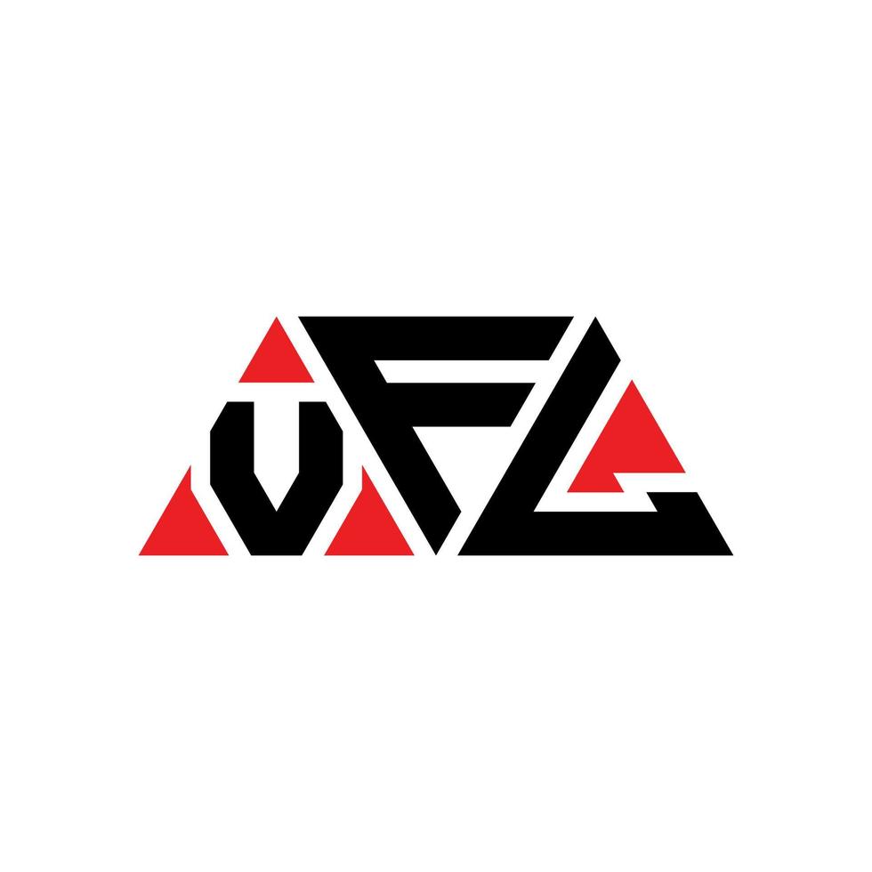 création de logo de lettre triangle vfl avec forme de triangle. monogramme de conception de logo triangle vfl. modèle de logo vectoriel triangle vfl avec couleur rouge. logo triangulaire vfl logo simple, élégant et luxueux. vfl