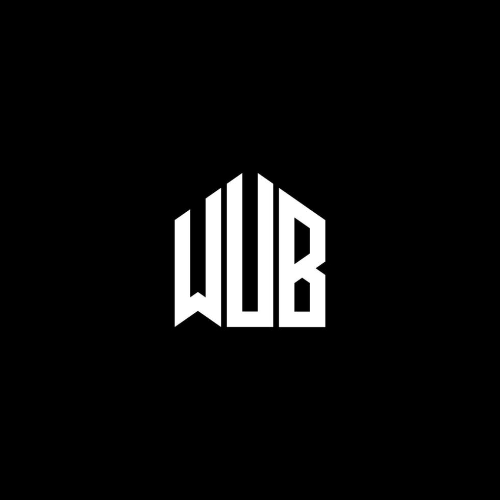 création de logo de lettre wub sur fond noir. concept de logo de lettre initiales créatives wub. conception de lettre wub. vecteur