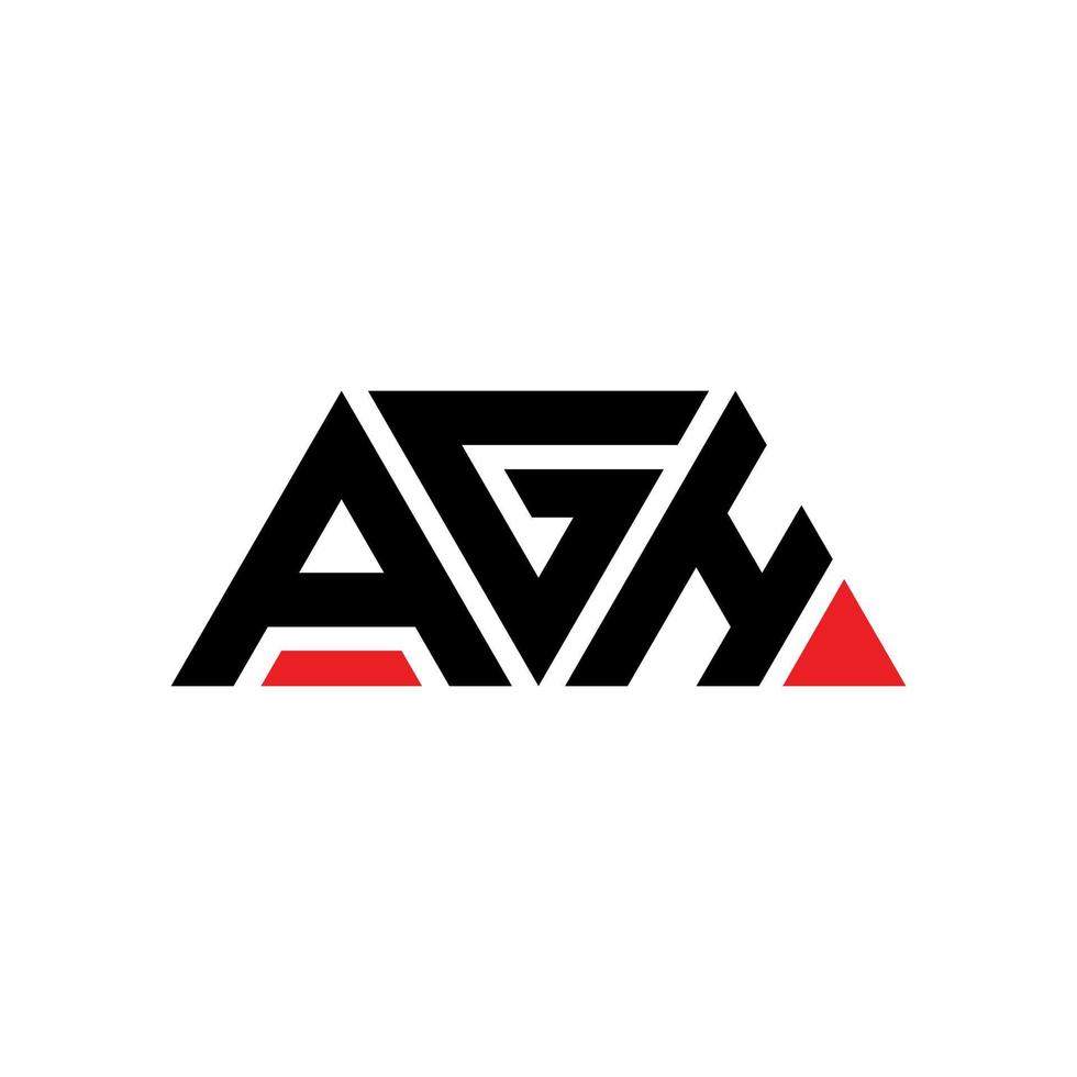création de logo de lettre triangle agh avec forme de triangle. monogramme de conception de logo triangle agh. modèle de logo vectoriel triangle agh avec couleur rouge. logo triangulaire agh logo simple, élégant et luxueux. ah