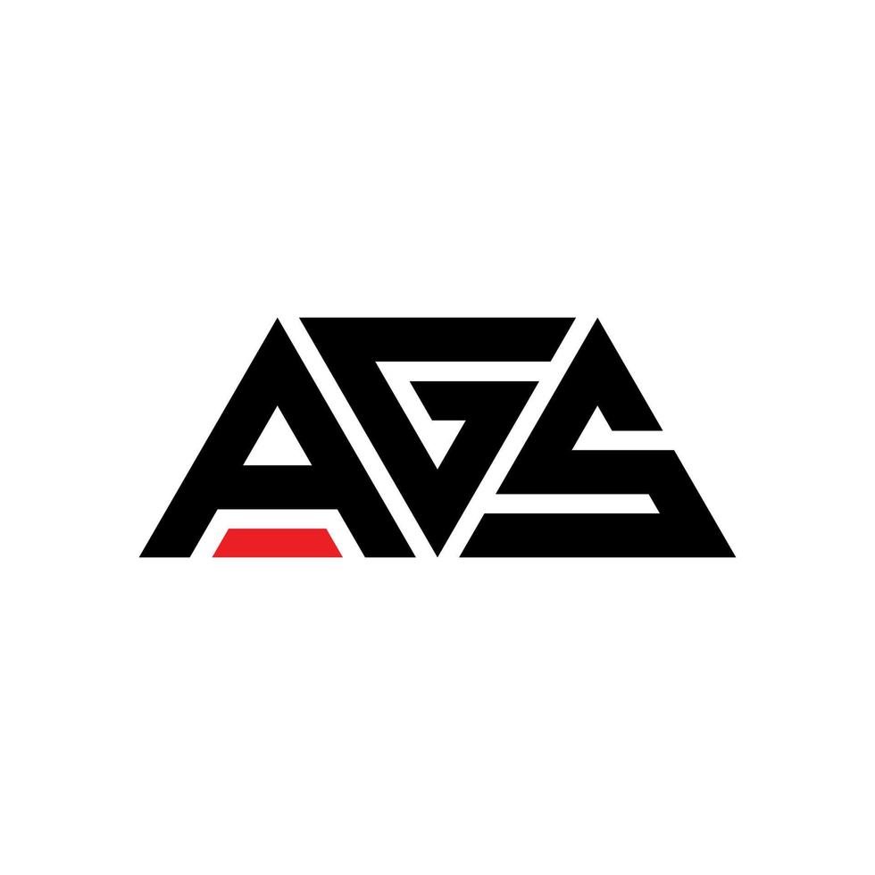 création de logo de lettre triangle ags avec forme de triangle. monogramme de conception de logo triangle ags. modèle de logo vectoriel triangle ags avec couleur rouge. logo triangulaire ags logo simple, élégant et luxueux. ags