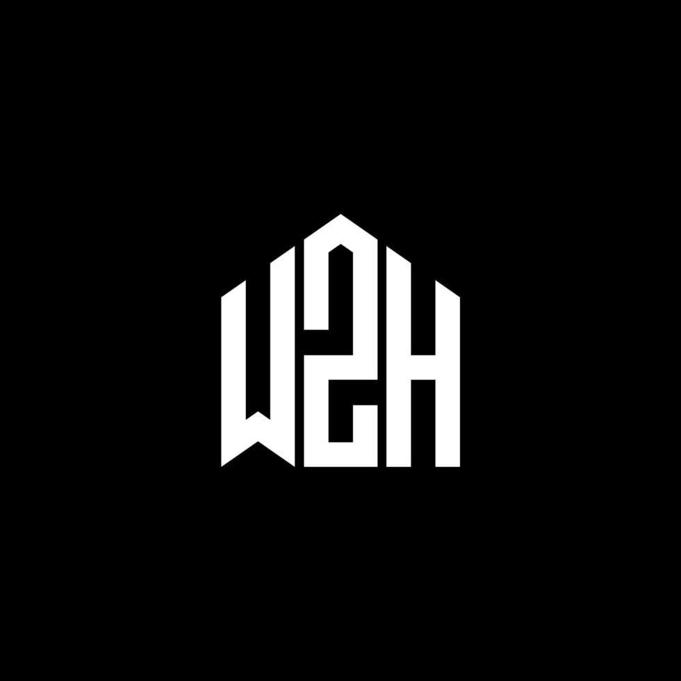 création de logo de lettre wzh sur fond noir. wzh concept de logo de lettre initiales créatives. conception de lettre wzh. vecteur